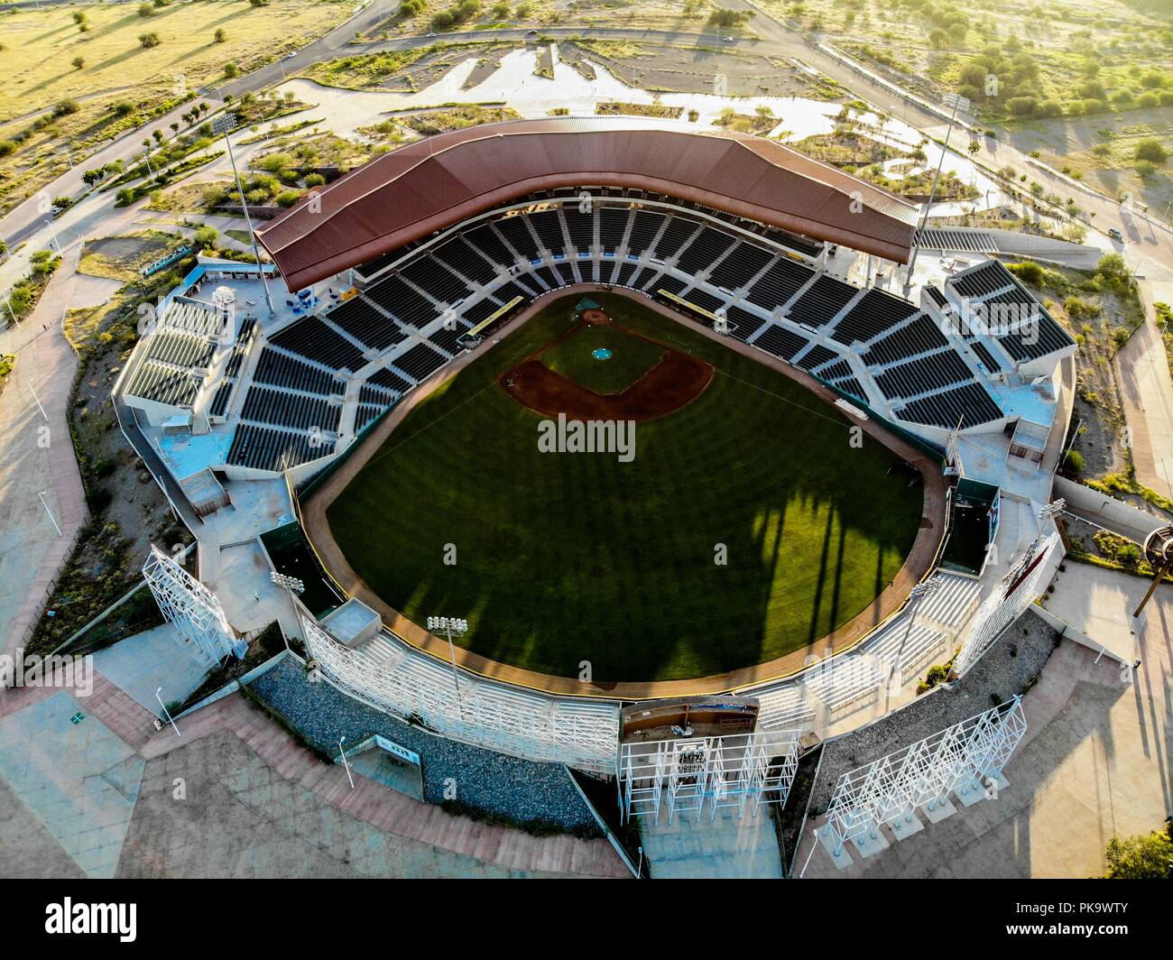 Vista Aerea de Estadio Sonora. Estadio de beisbol. (Photo: Luis