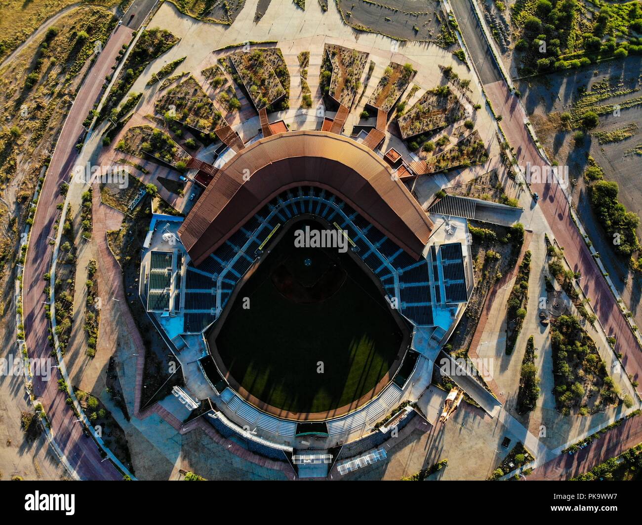 Vista Aerea de Estadio Sonora. Estadio de beisbol. (Photo: Luis Gutierrez  /NortePhoto) Aerial view of Sonora Stadium. Beisball Stadium. (Photo: Luis  Gutierrez / NortePhoto Stock Photo - Alamy