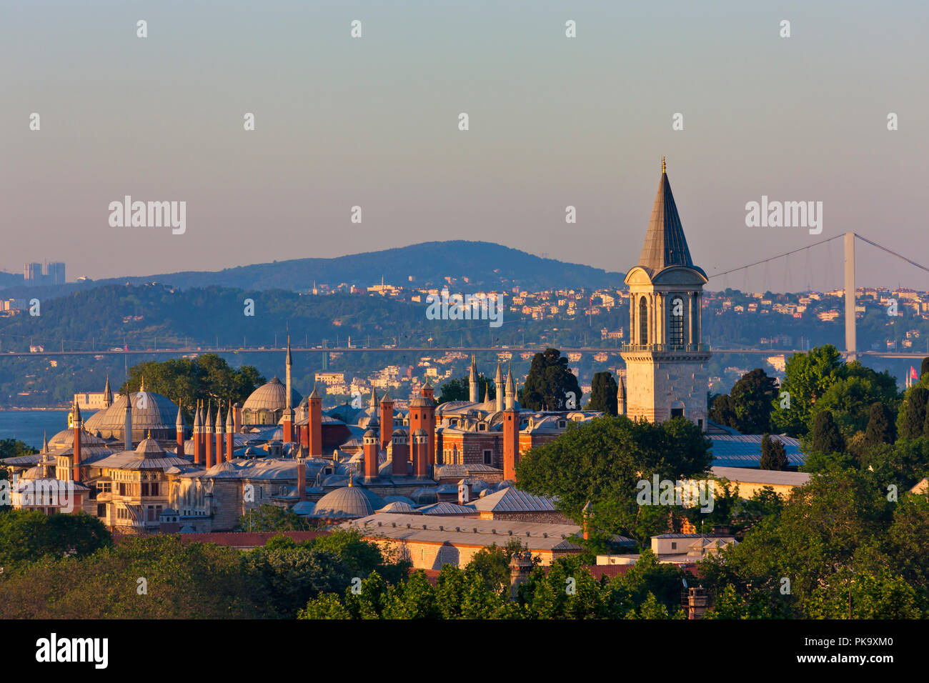 Topkapi Palace and cityscape, Istanbul, Turkey Stock Photo