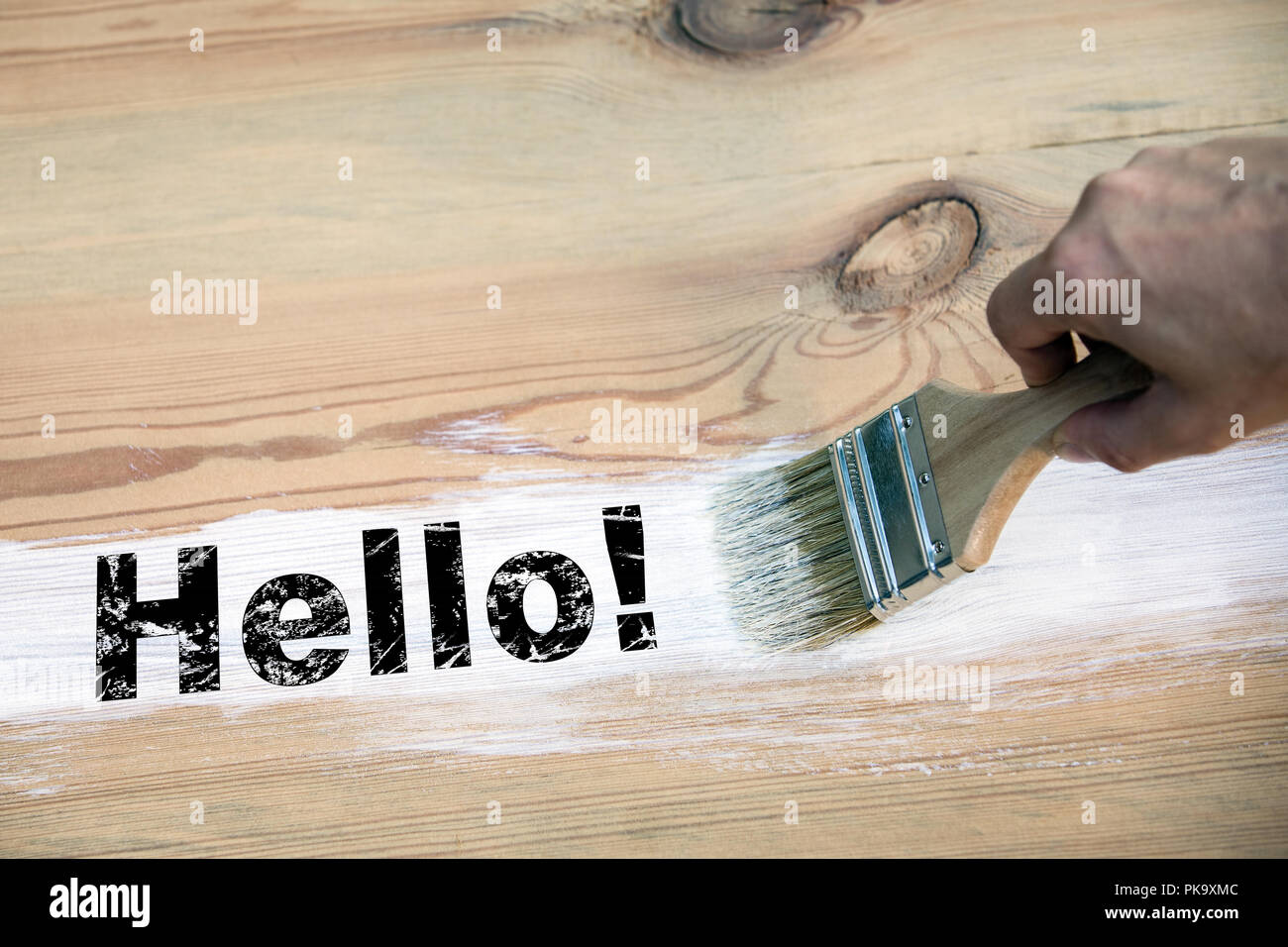 Hello. Social Media, Communication and Business concept Stock Photo - Alamy