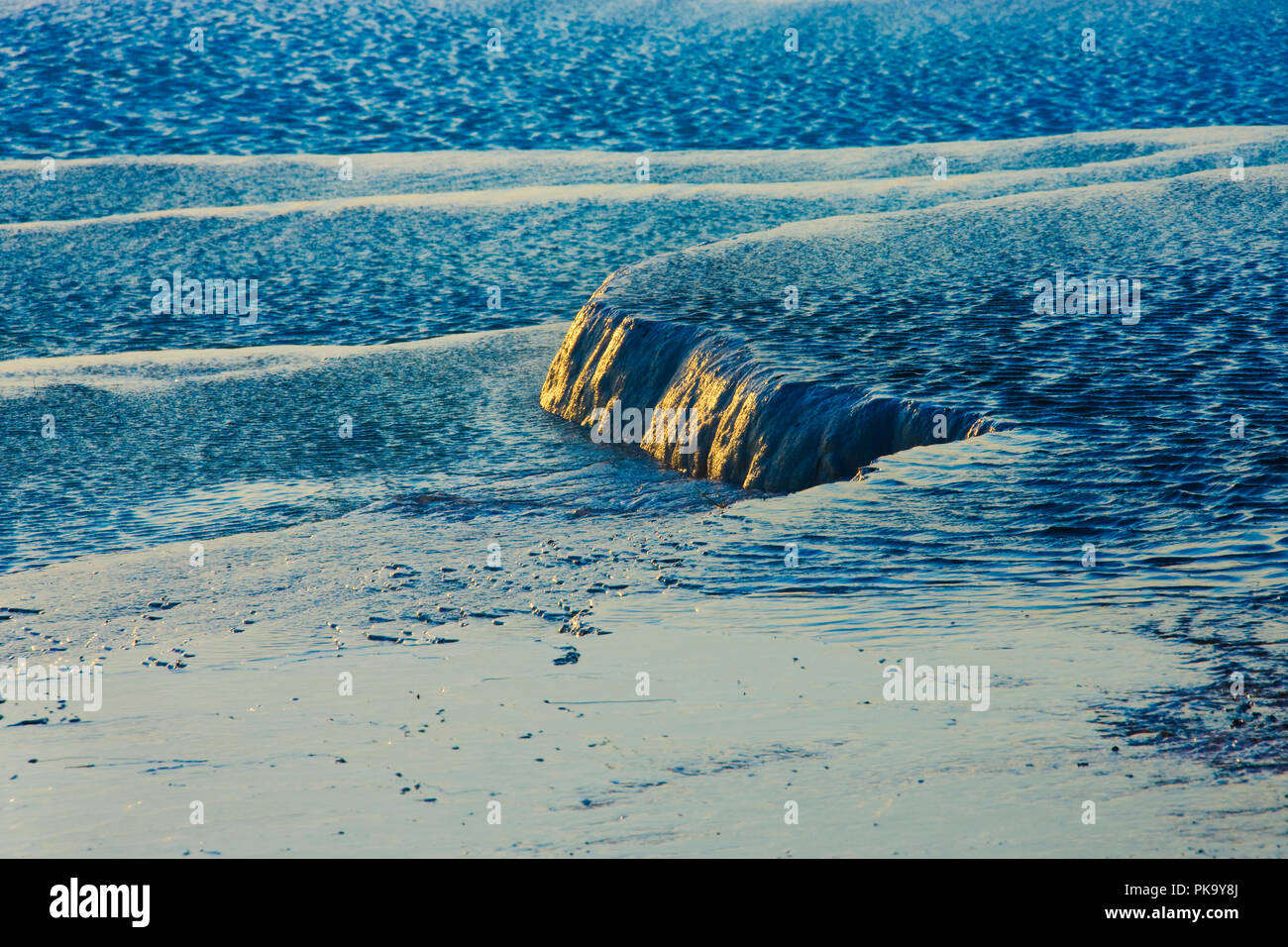 Travertine terraces of Pamukkale, Turkey (UNESCO World Heritage site) Stock Photo