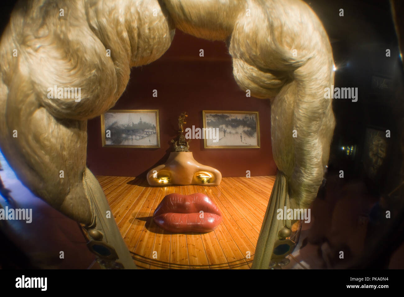 interior of the house of dali in spain Stock Photo
