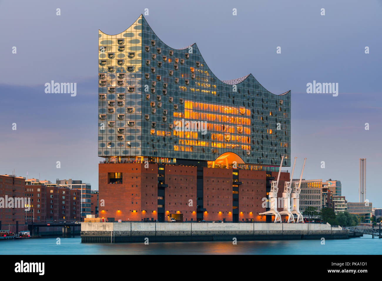 The Elbphilharmonie (Elbe Philharmonic Hall) is a concert hall in the HafenCity quarter of Hamburg, Germany, on the peninsula of the Elbe River. It is Stock Photo