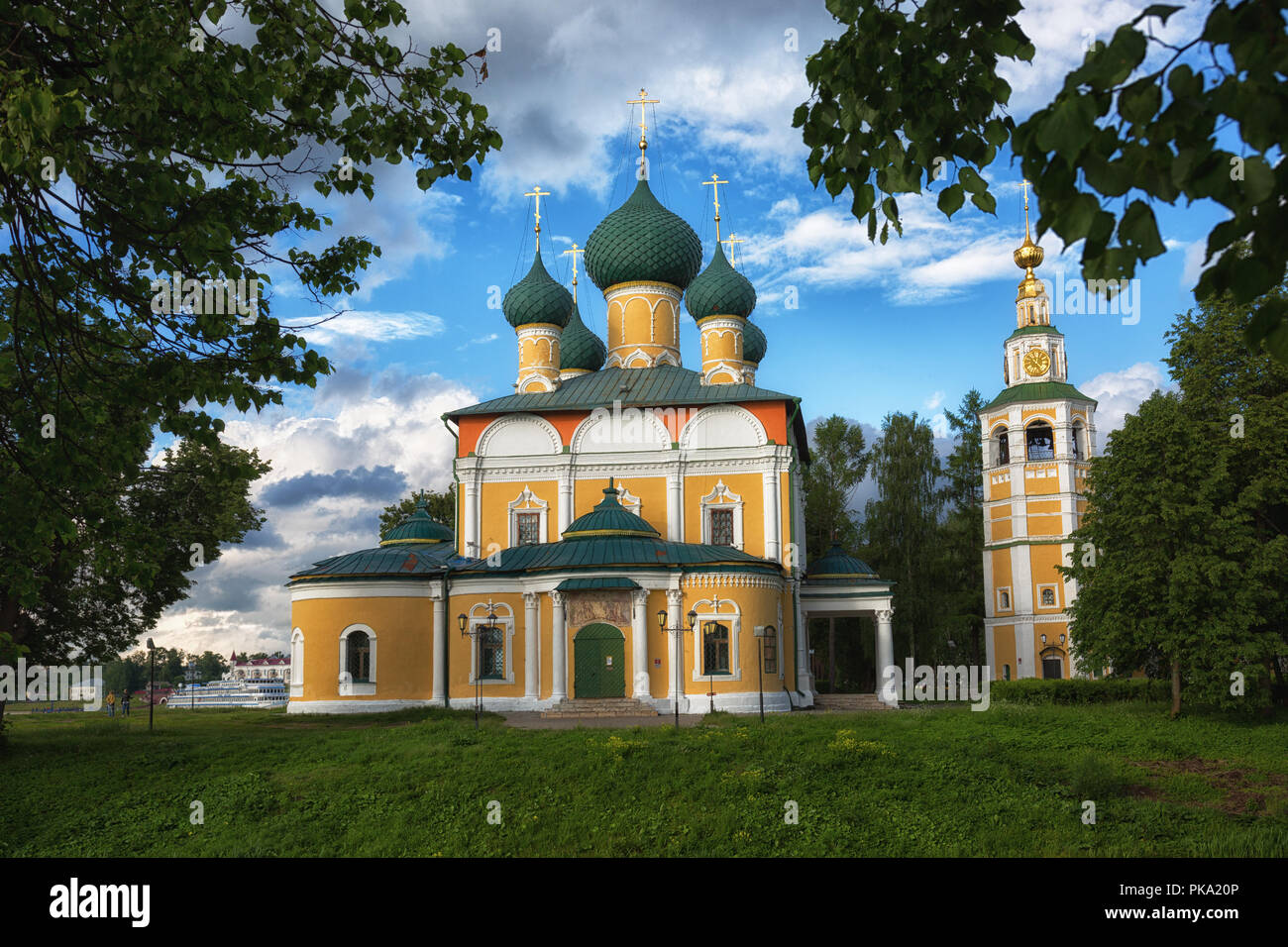 Spaso-Preobrazhensky Cathedral in Uglich, Russia Stock Photo