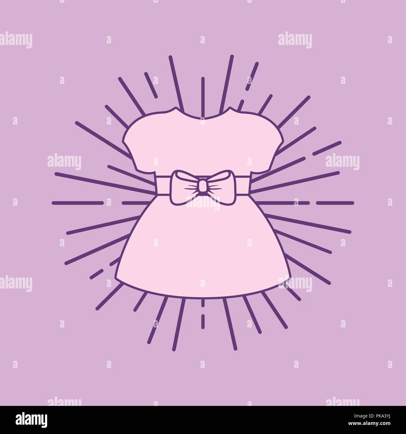 baby shower card with girl dress vector illustration design Stock ...