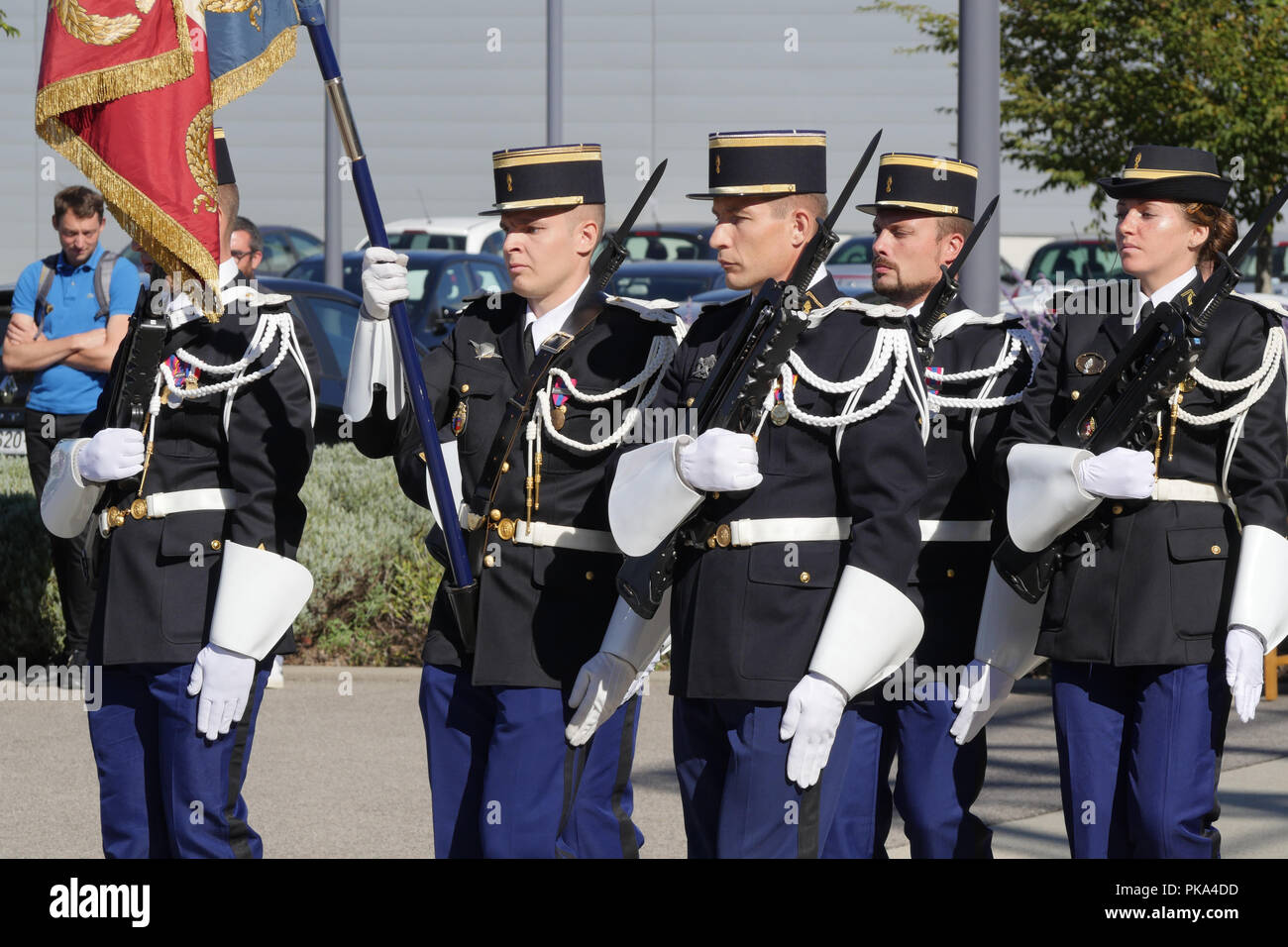 French Gendarmes attend official military ceremony, Sathonay-Camp, France  Stock Photo - Alamy