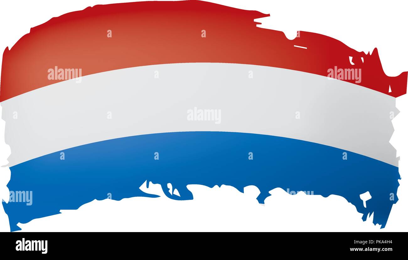 Netherlands flag vector illustration on a white background Stock Netherlands flag vector illustration on a white background Stock
