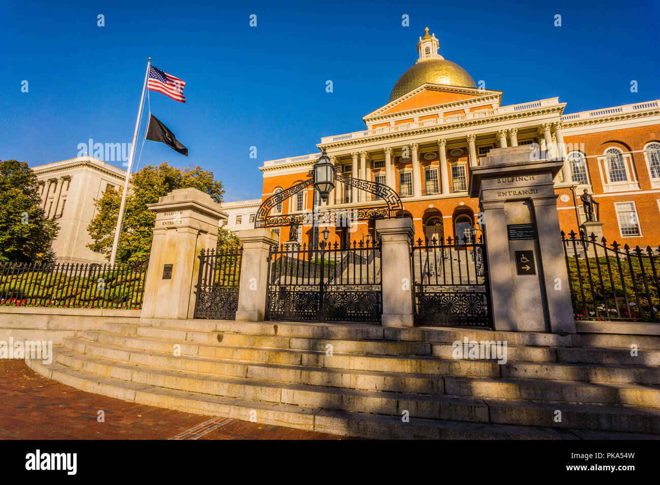 Massachusetts State House   Boston, Massachusetts, USA Stock Photo