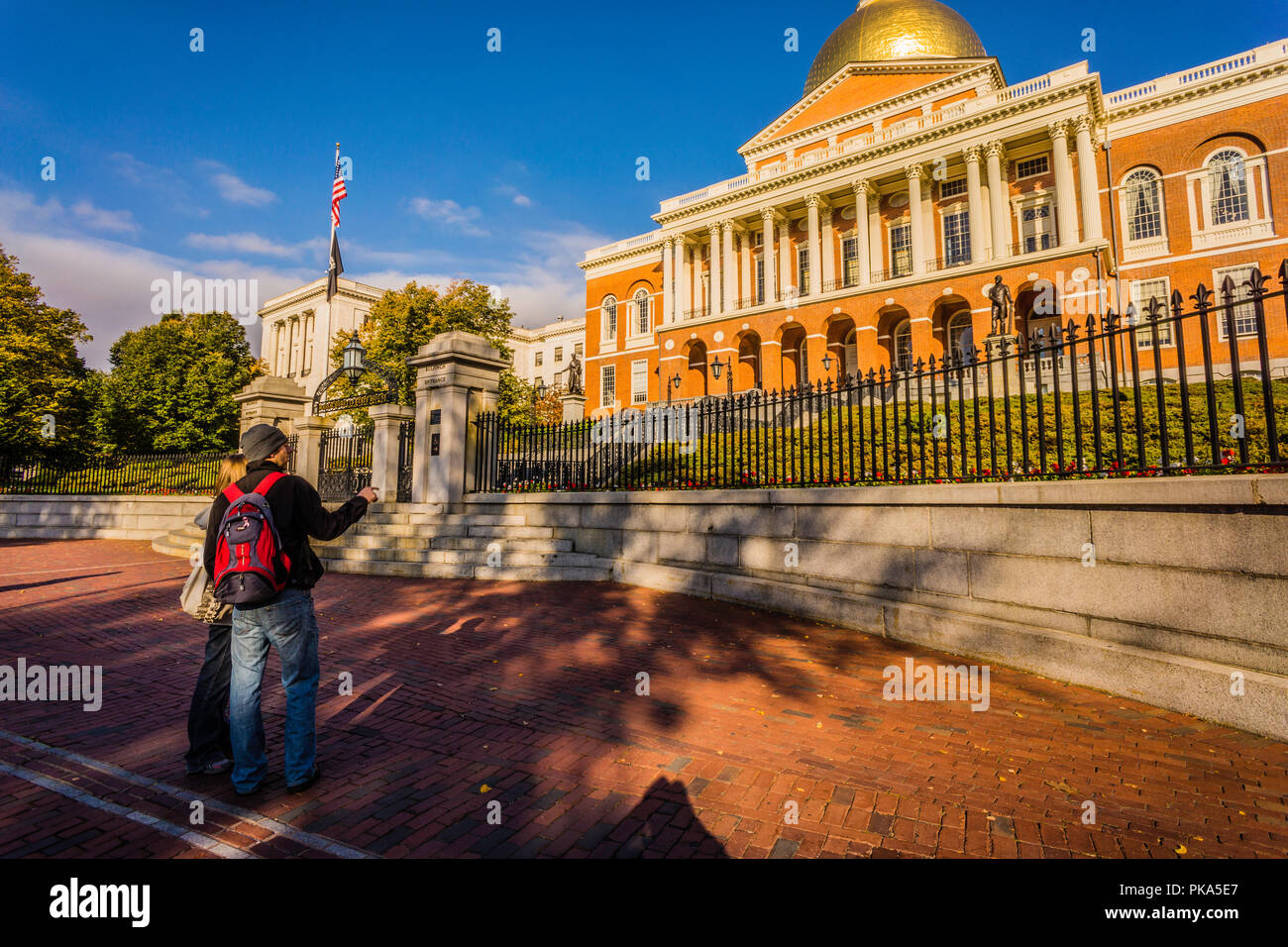 Massachusetts State House   Boston, Massachusetts, USA Stock Photo