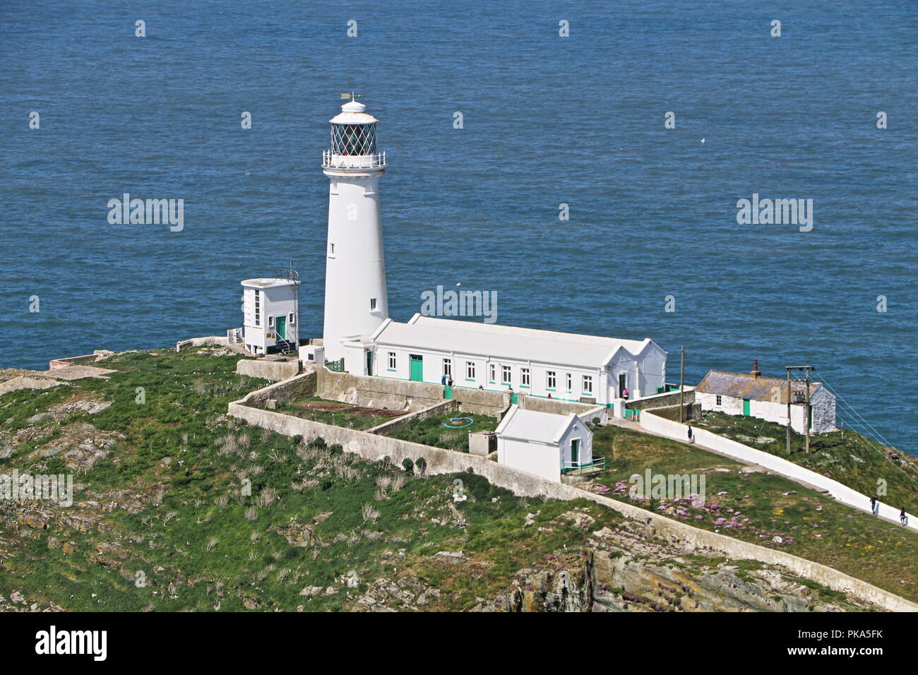 South Stack Lighthouse, Anglesey, North Wales, United Kingdom Stock Photo