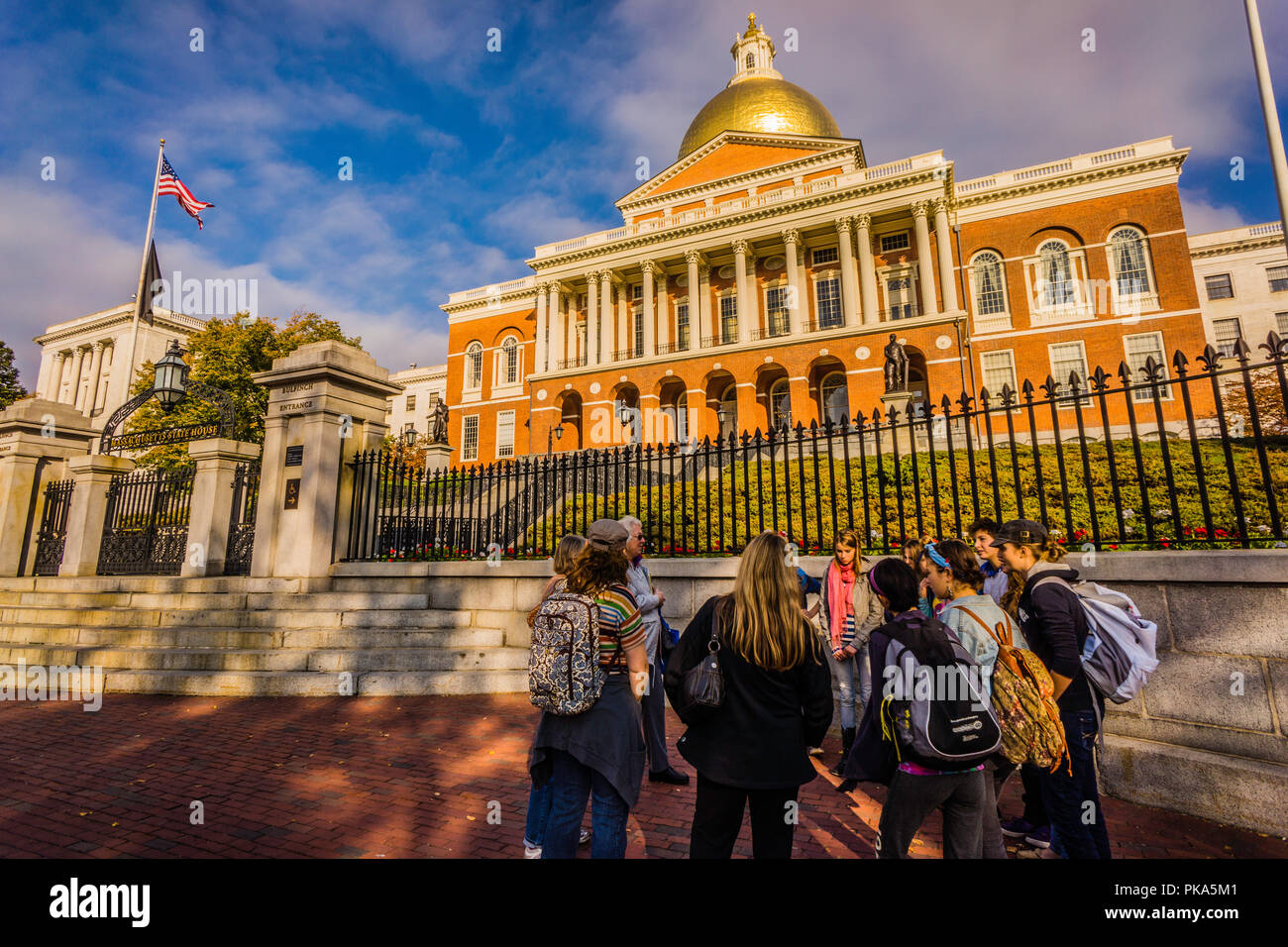 Massachusetts State House _ Boston, Massachusetts, USA Stock Photo
