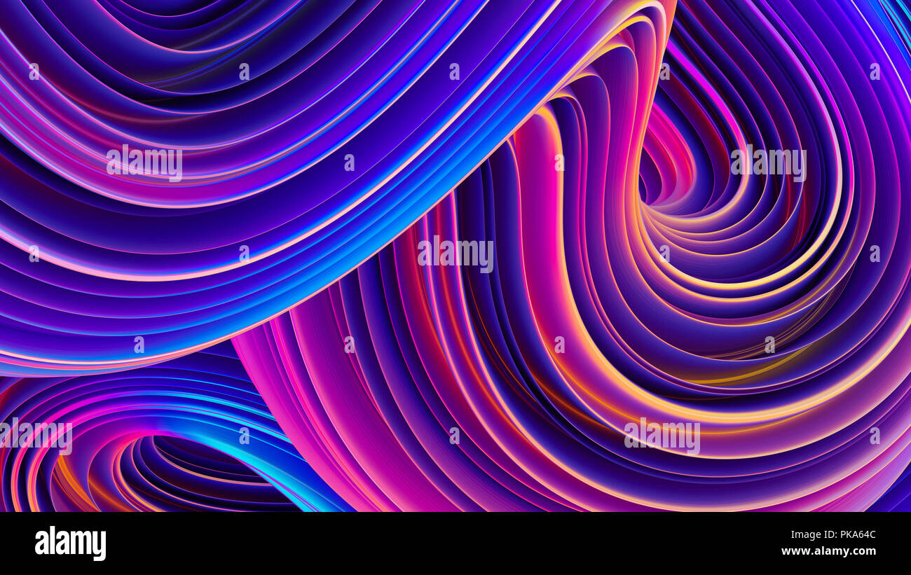 Holographic liquid shapes abstract background for posters design. Stock Photo