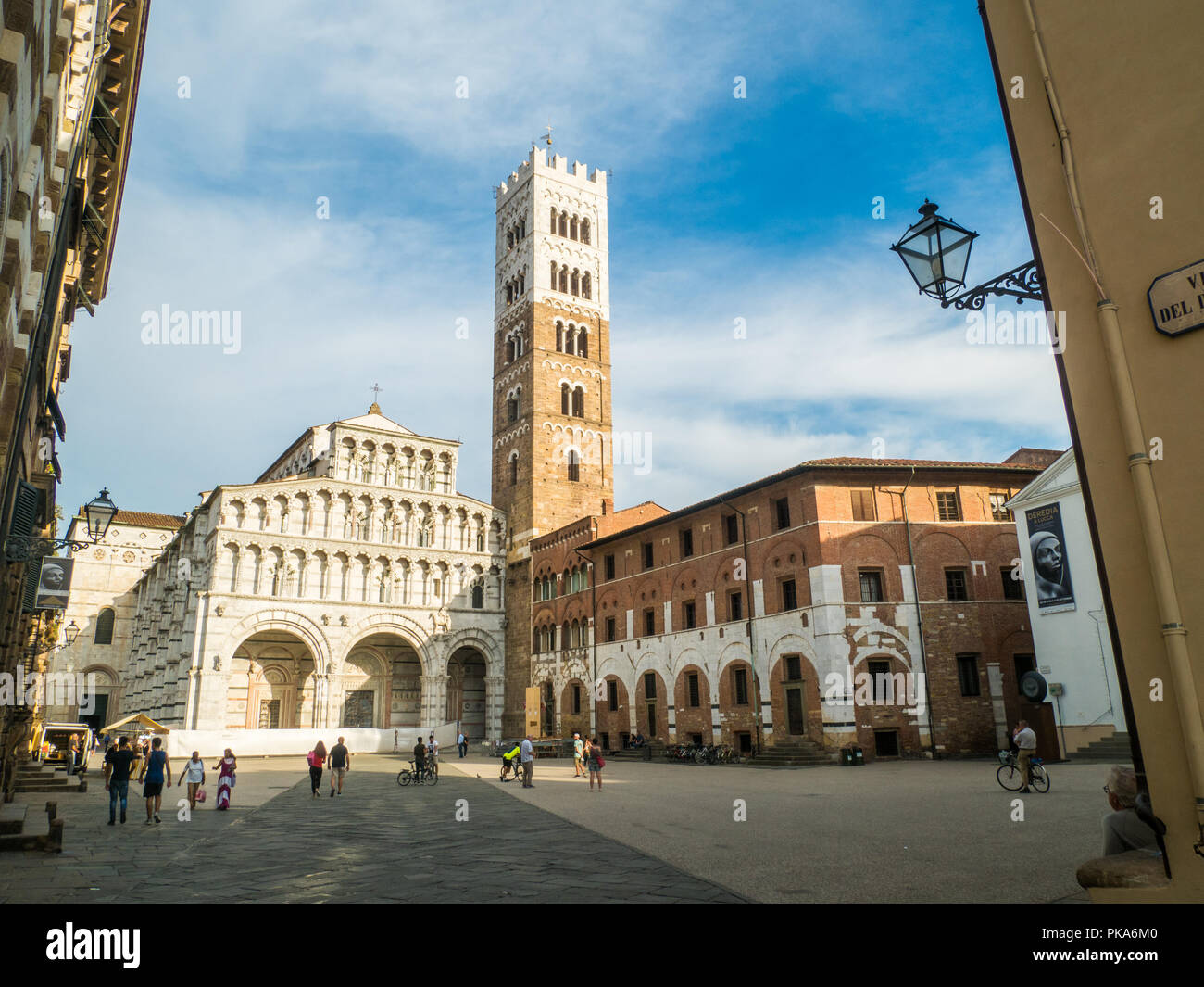 Cathedral of San Martino (St Martin) in Piazza Antelminelli, Lucca, Tuscany, Italy Stock Photo
