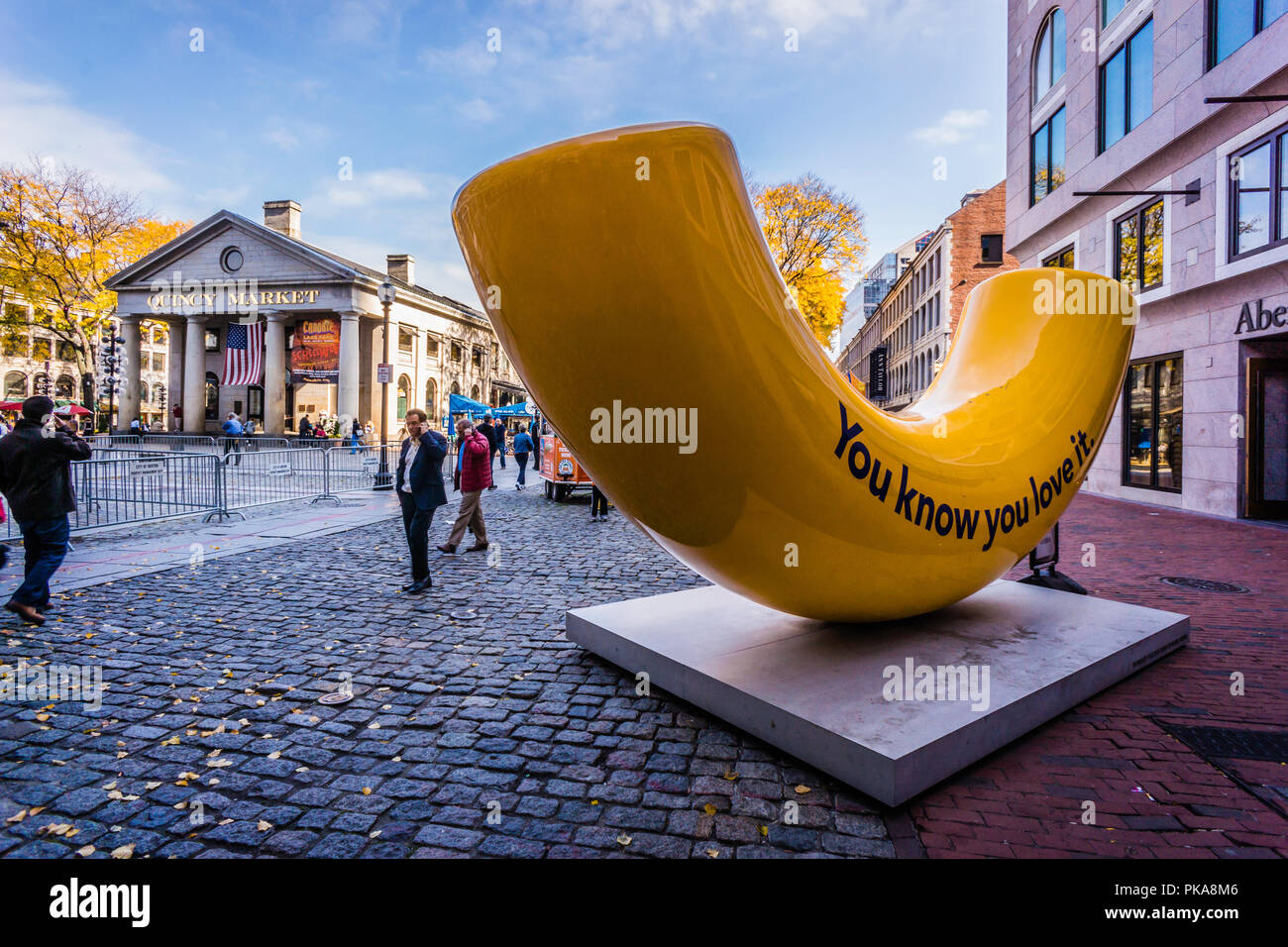 Quincy Market Boston, Massachusetts, USA Stock Photo - Alamy