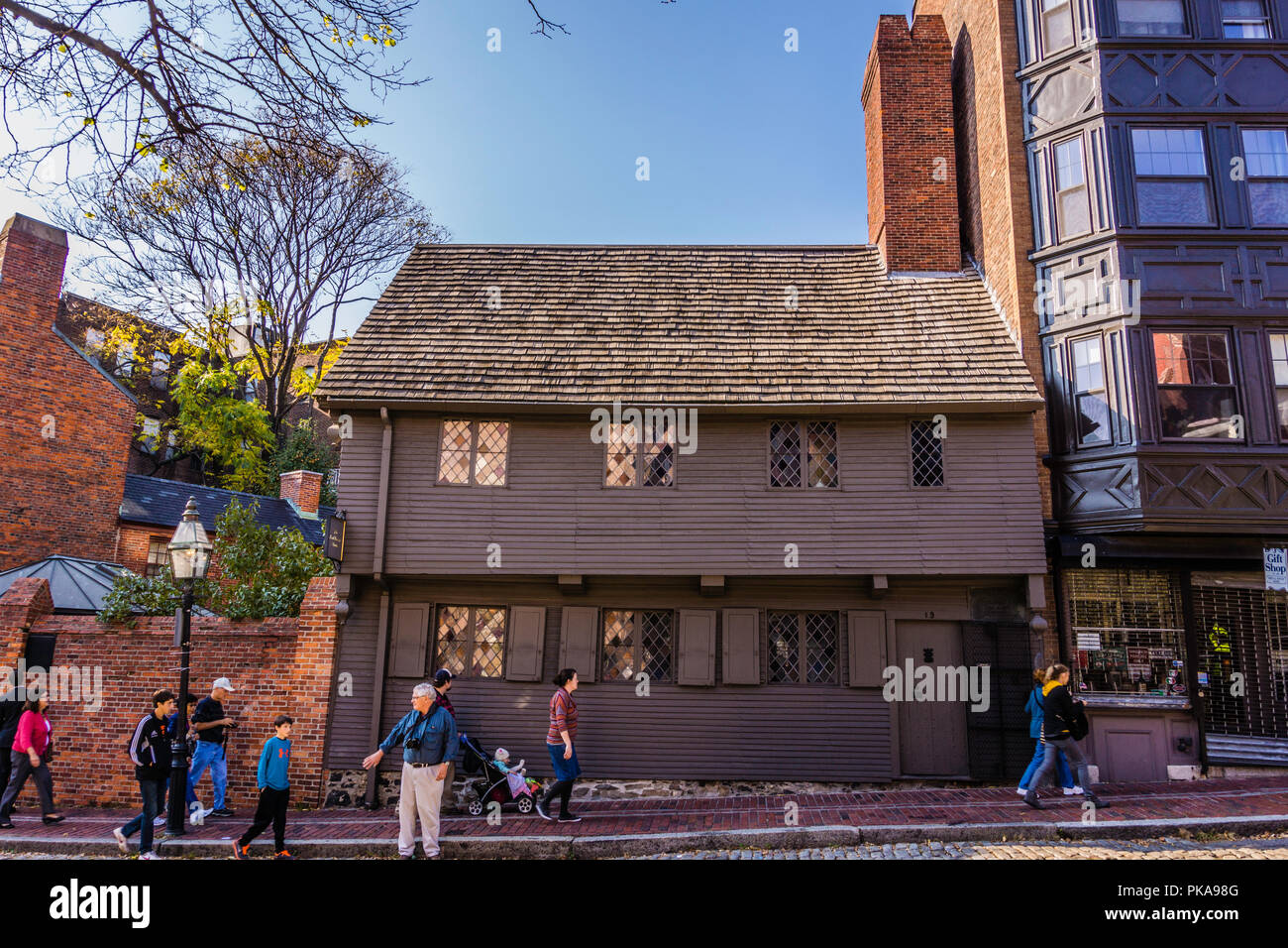 Paul Revere Housel   Boston, Massachusetts, USA Stock Photo