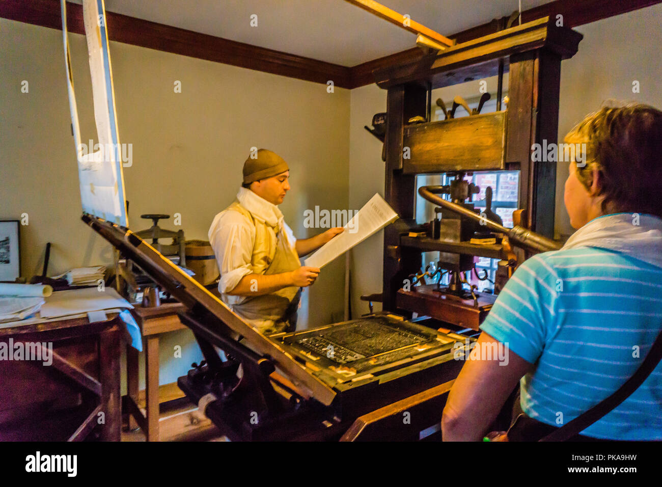 Printing Press Clough House Boston, Massachusetts, USA Stock Photo Alamy