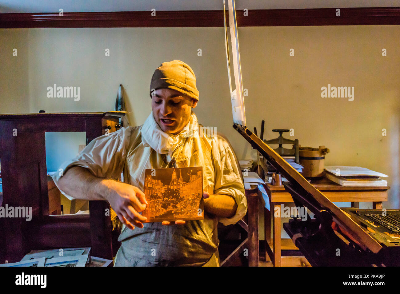 Printing Press Clough House Boston, Massachusetts, USA Stock Photo Alamy