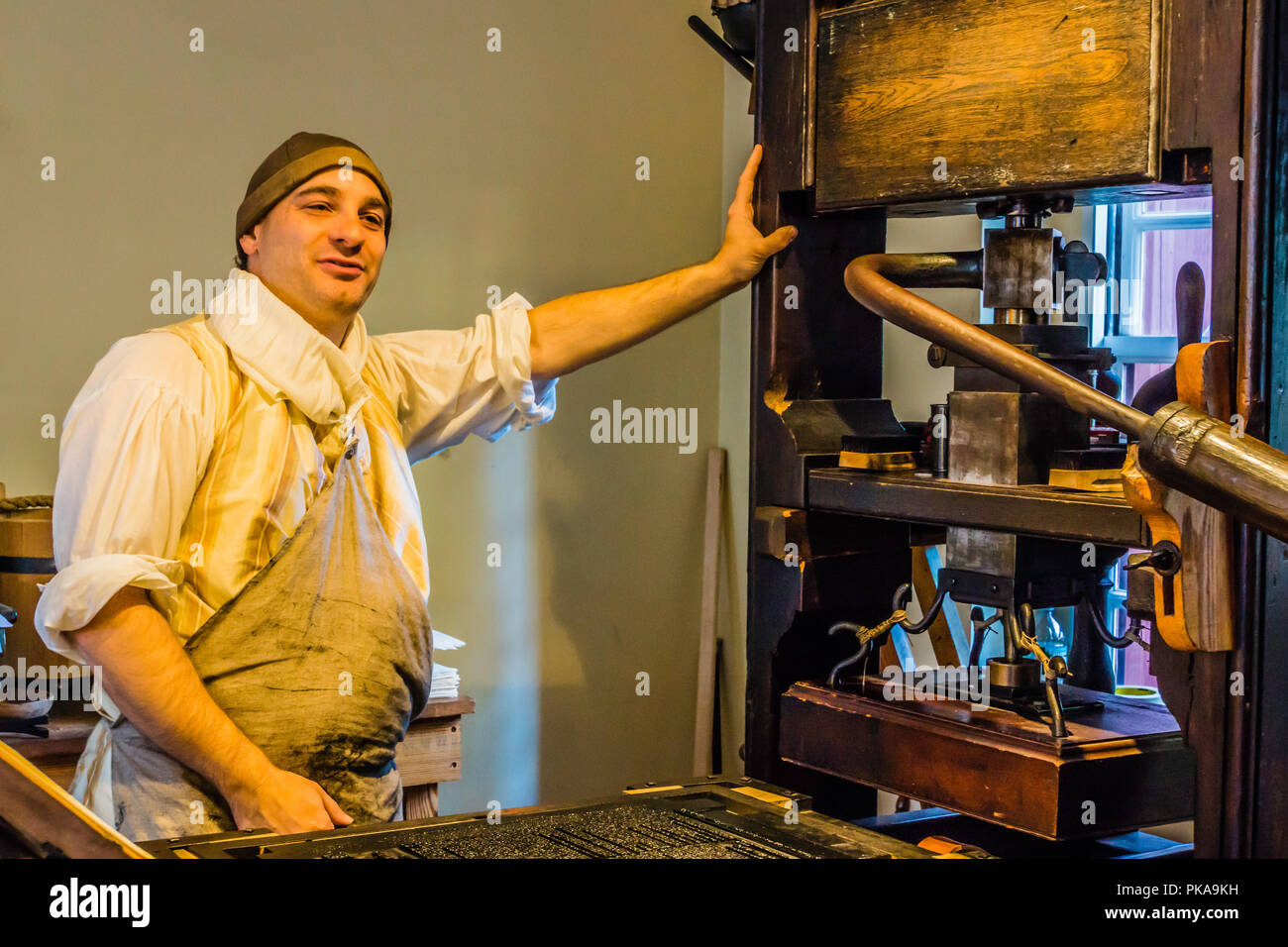 Printing Press Clough House Boston, Massachusetts, USA Stock Photo Alamy