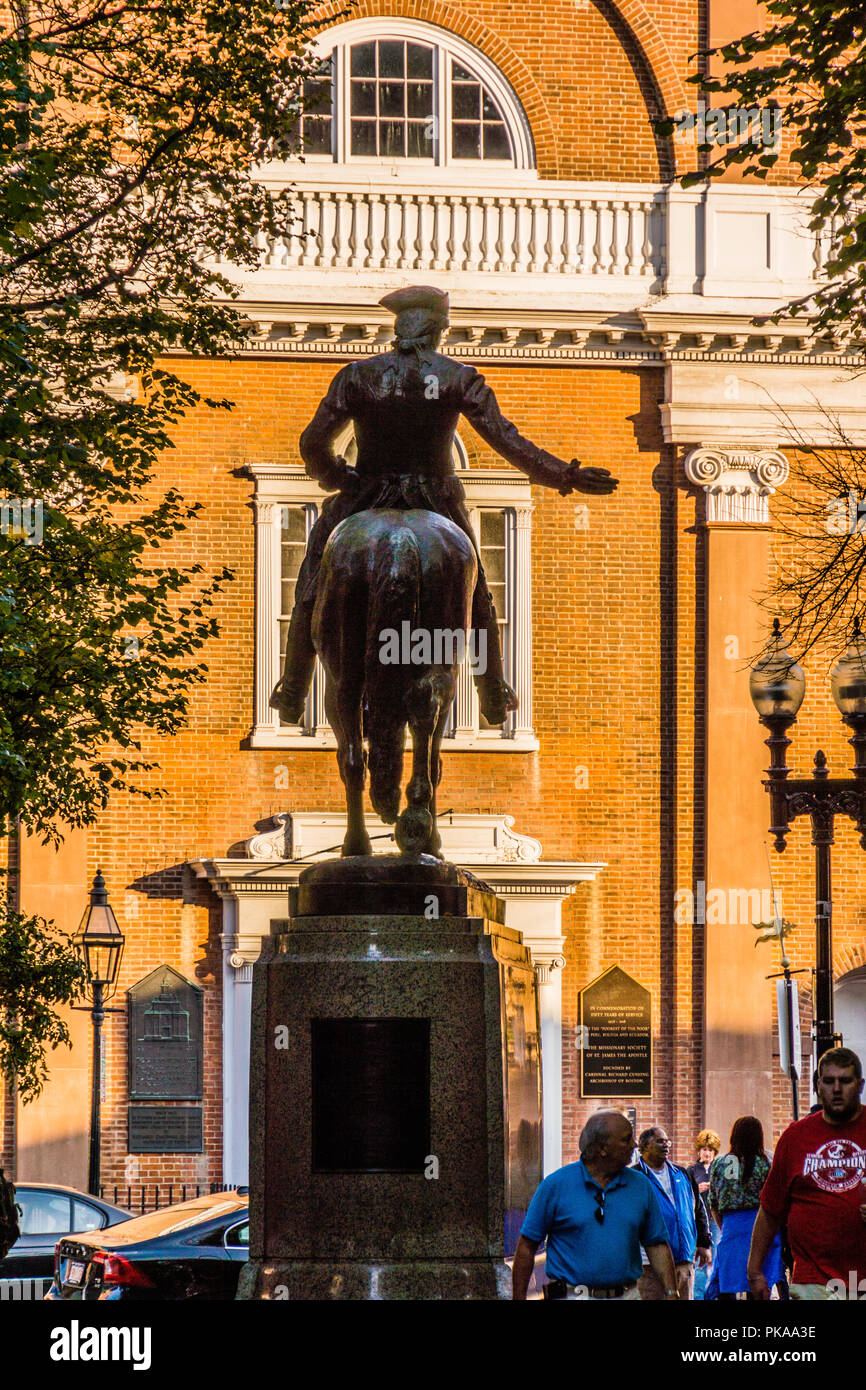 Paul Revere Mall Boston, Massachusetts, USA Stock Photo Alamy