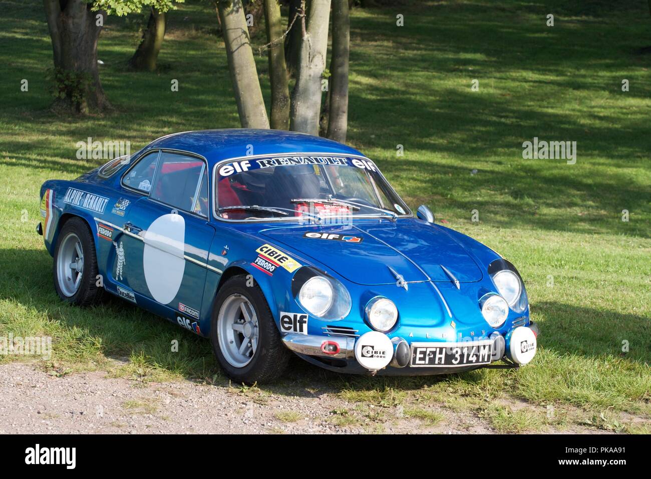 Classic Renault cars from event in the UK. Clio Alpine are some of the