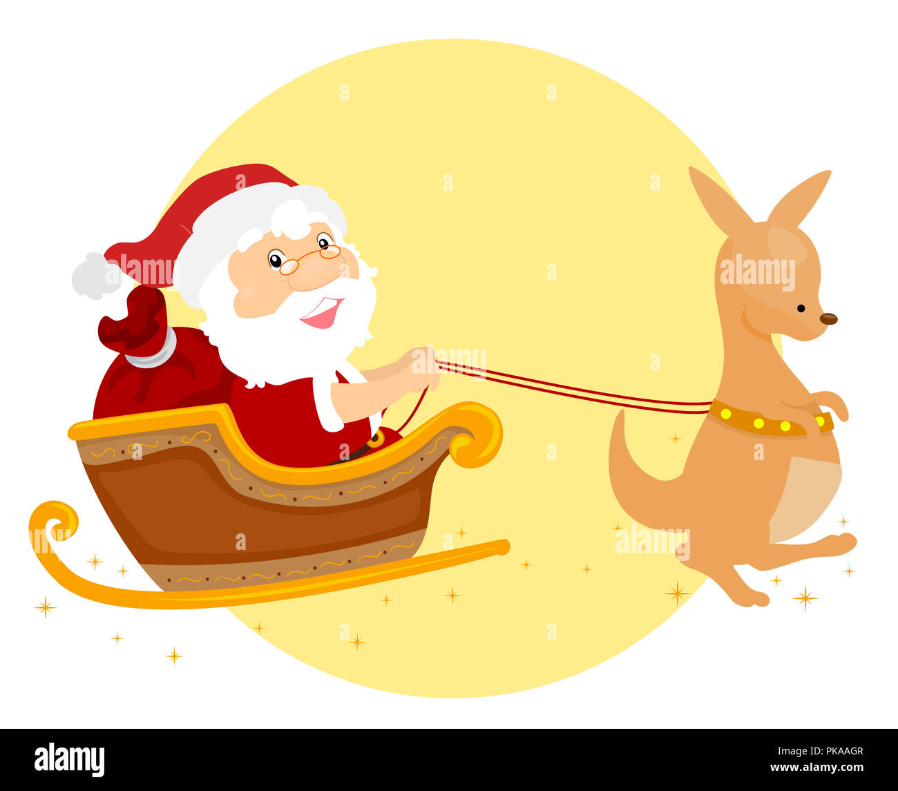 Santa Sleigh Cartoon High Resolution Stock Photography And Images Alamy