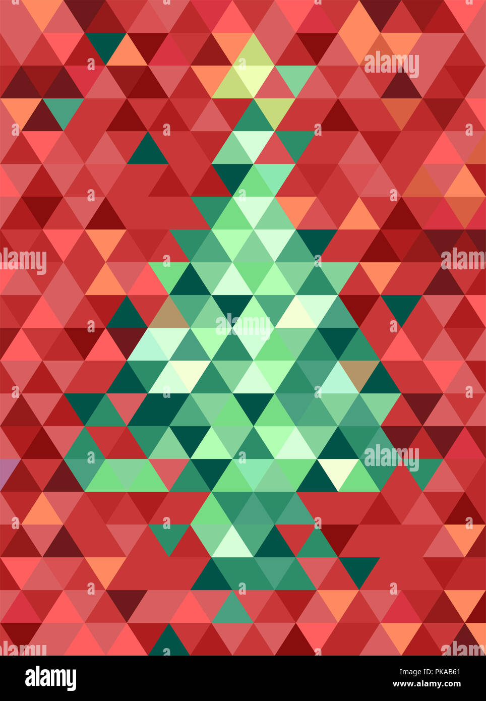 Abstract Illustration of a Geometric Christmas Tree Made of Triangle ...