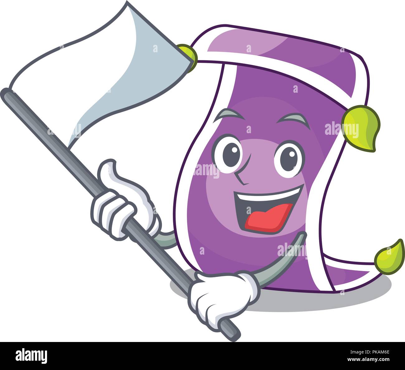 With flag magic carpet with a banner cartoon Stock Vector Image & Art