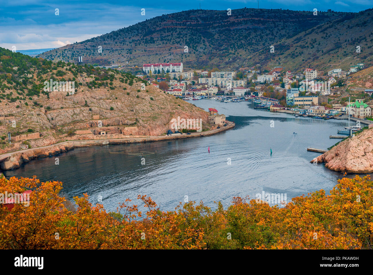 Balaclava, the Crimean peninsula, beautiful rocky mountains and the