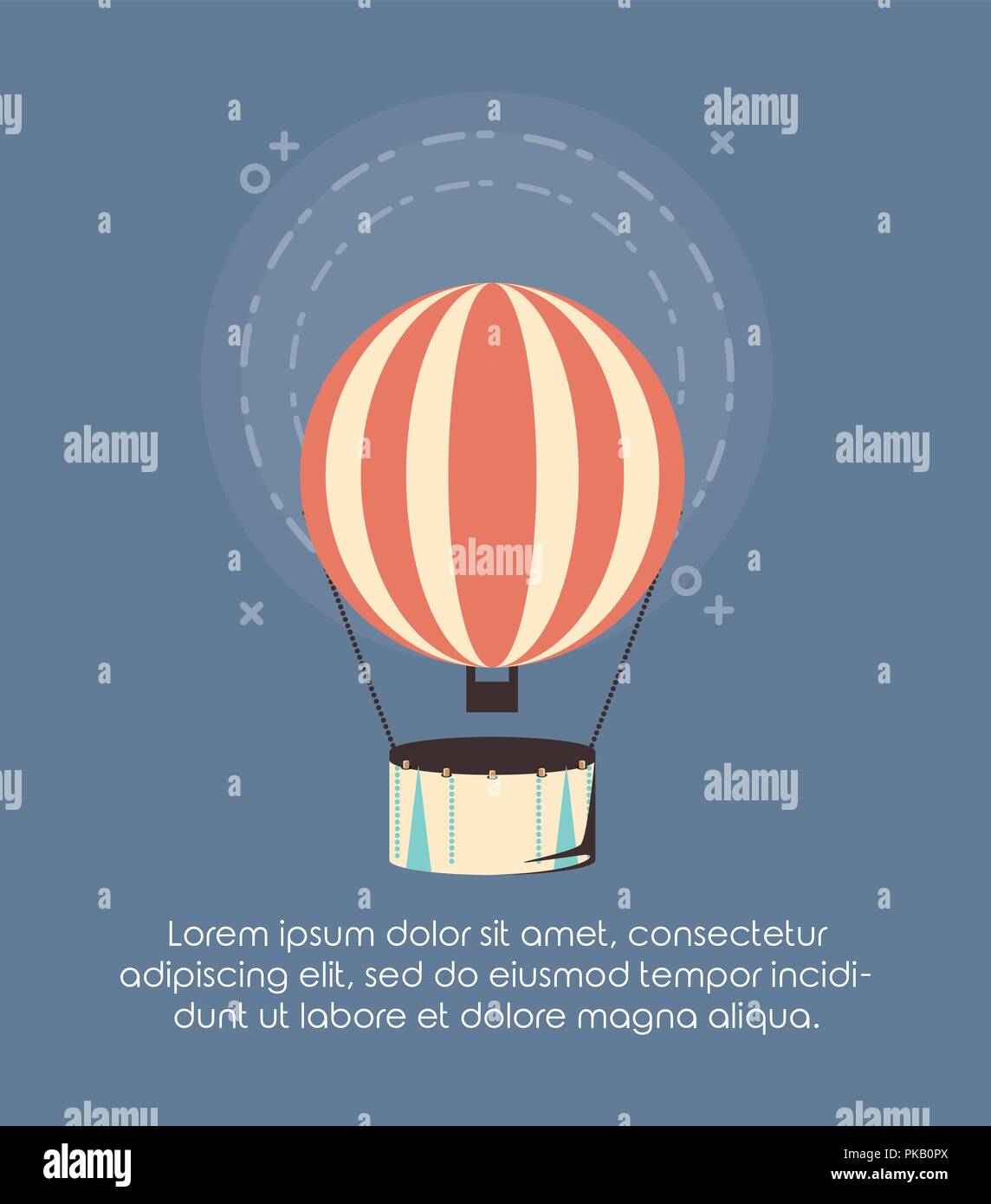 carnival circus hot air balloon vintage retro vector illustration Stock ...