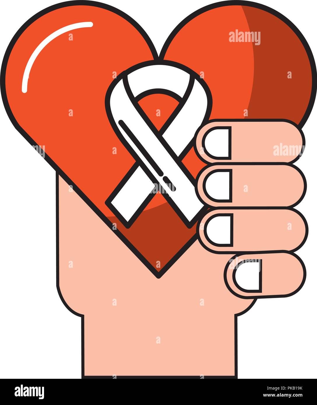 hand holding heart healthcare symbol vector illustration Stock Vector ...
