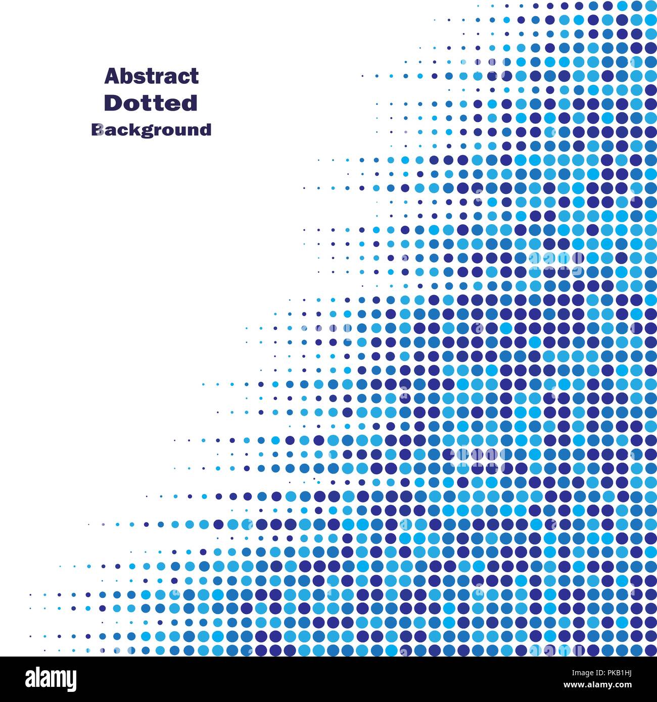 Abstract blue dotted background. Halftone. Vector illustration Stock