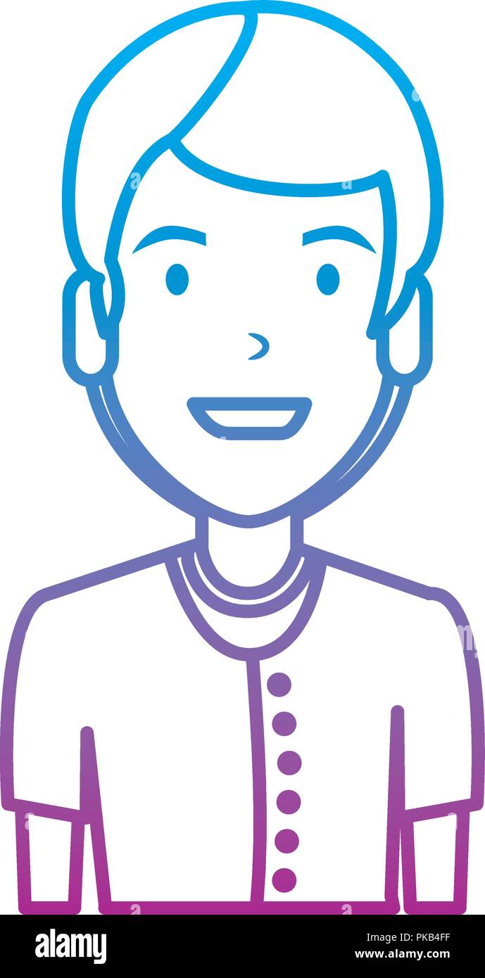 elegant and young man character vector illustration design Stock Vector ...
