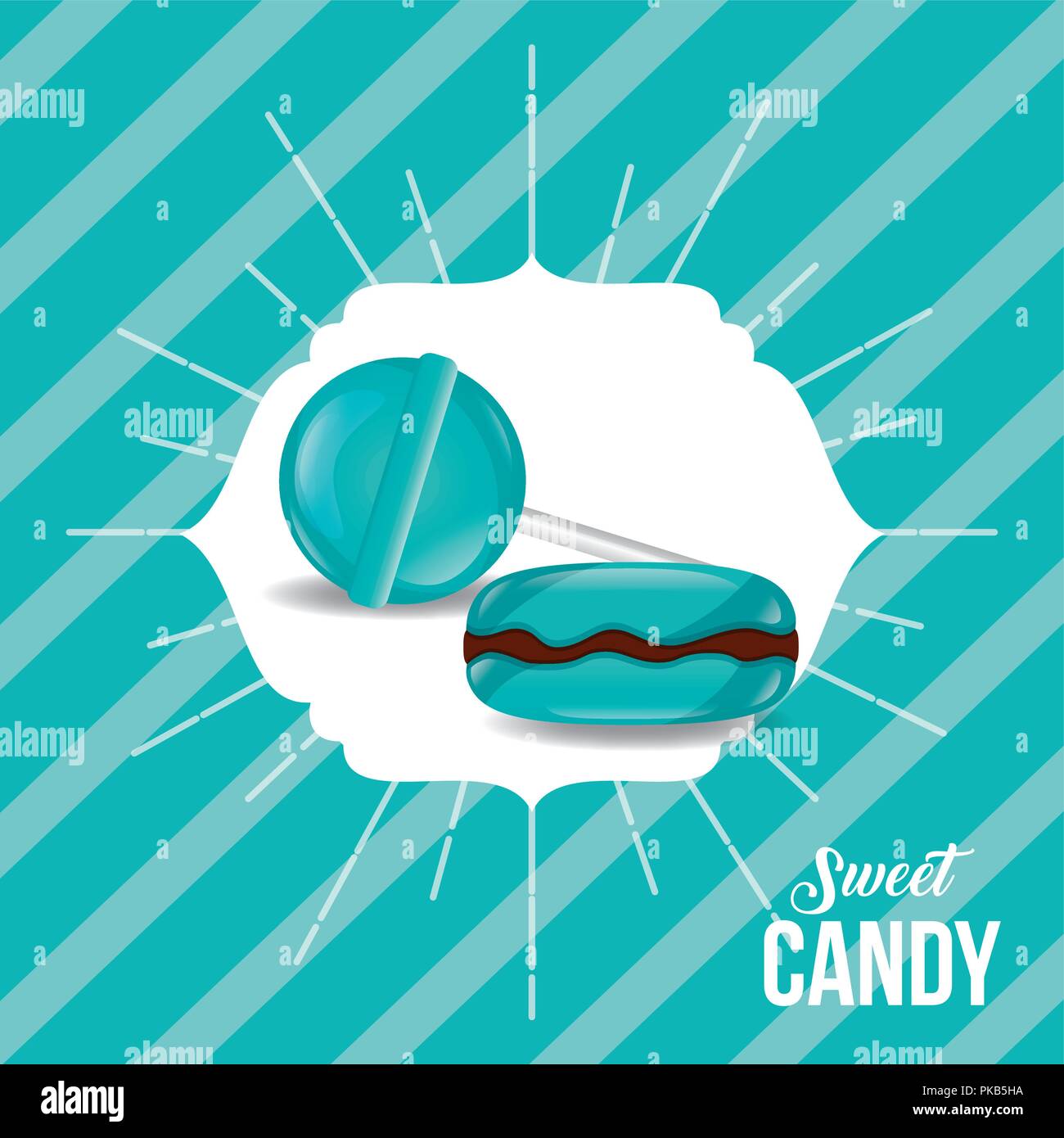 sweet candy mint lollipop stuffed vector illustration Stock Vector Image & Art Alamy