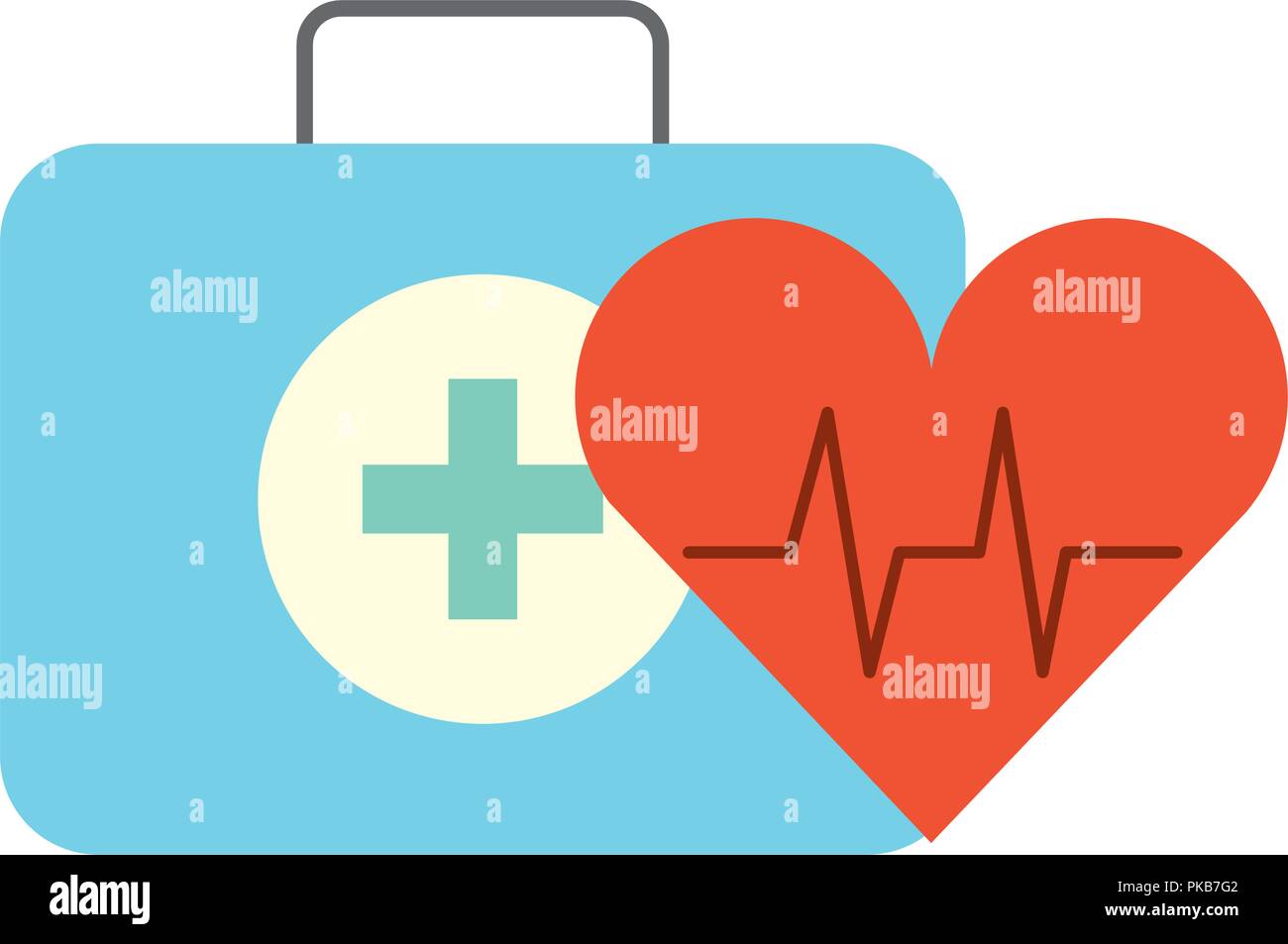 kit first aid and heart rate medical Stock Vector Image & Art Alamy