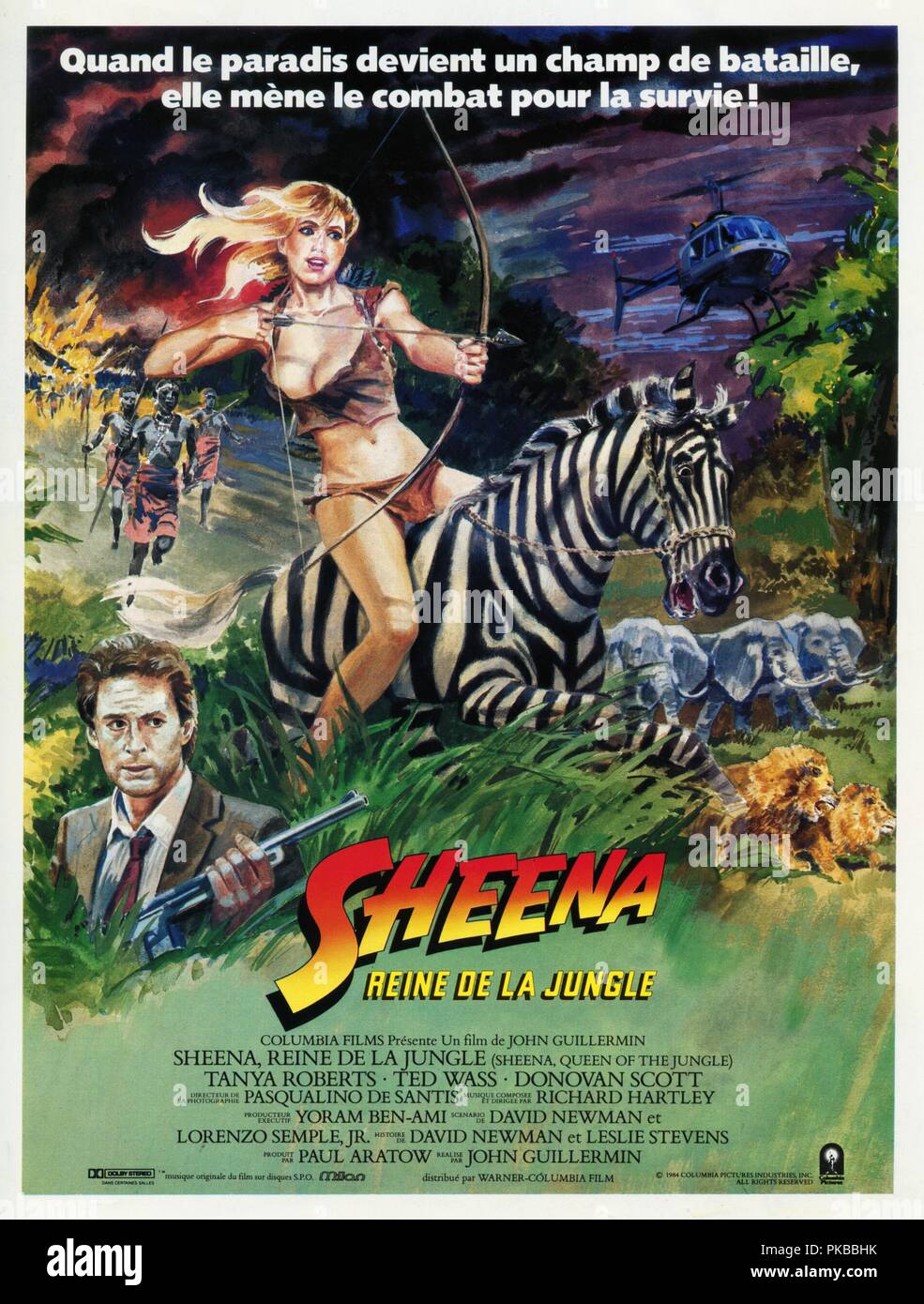 Sheena: Queen of the Jungle Year : 1984 USA / UK Director : John Guillermin Tanya Roberts Poster (Fr) Stock Photo