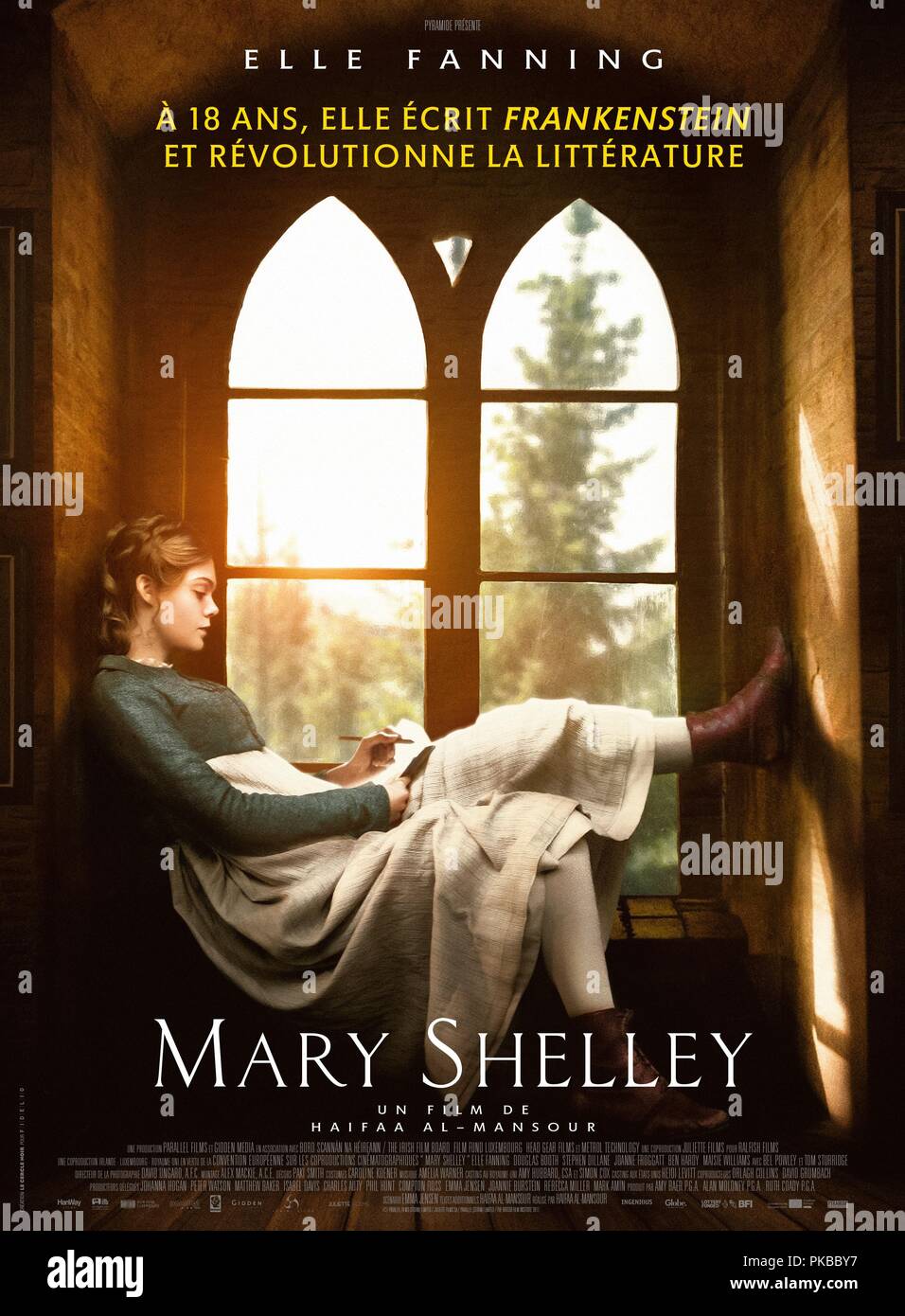 Mary Shelley Year : 2017 USA / UK Director : Haifaa Al-Mansour Elle Fanning Poster (Fr) Stock Photo