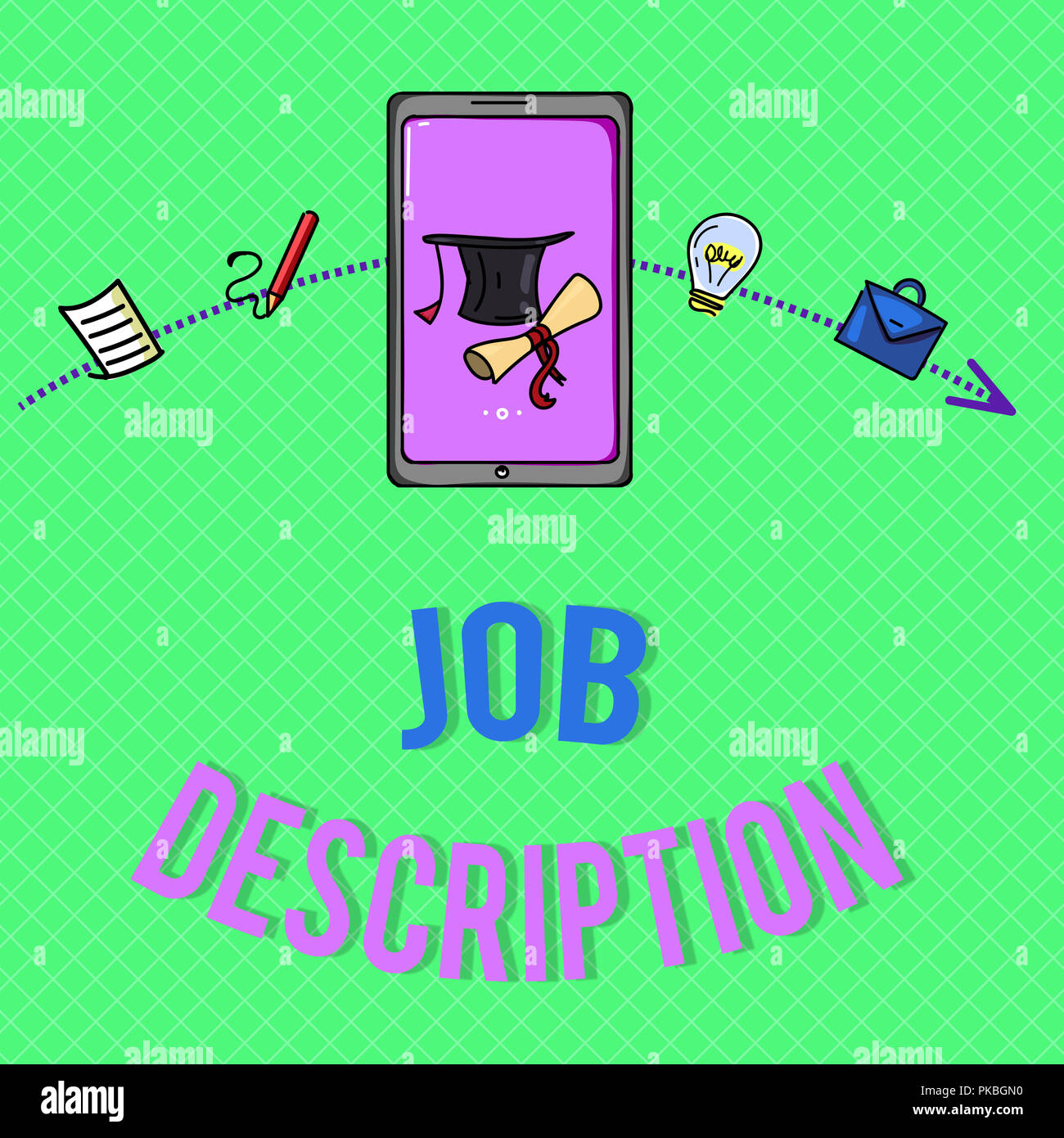 Text sign showing Job Description. Conceptual photo A document that ...