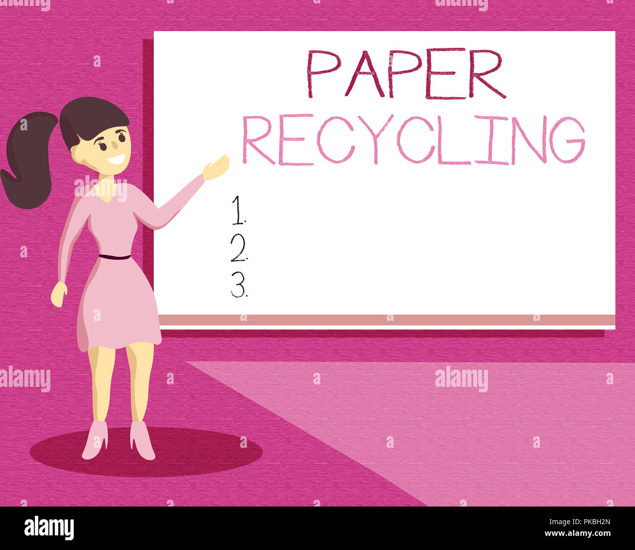 Handwriting text writing Paper Recycling. Concept meaning Using the waste papers in a new way by