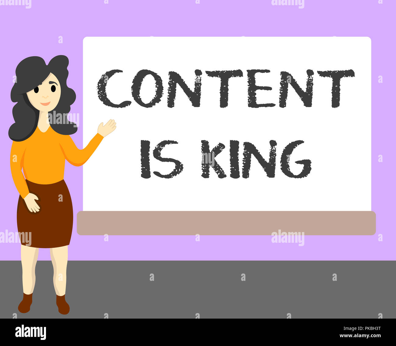 Word writing text Content Is King. Business concept for Content is the heart of today s marketing strategies. Stock Photo