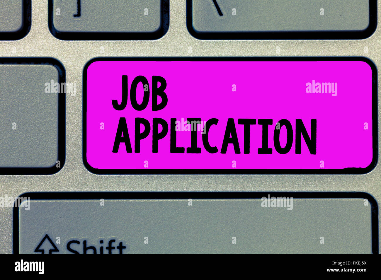 Text sign showing Job Application. Conceptual photo The standard ...