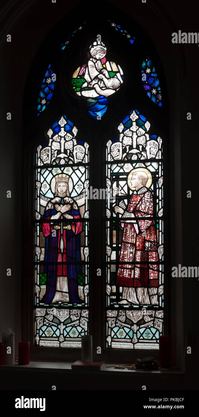 Stained glass window in All Saints Church, Thorpe Acre, Loughborough