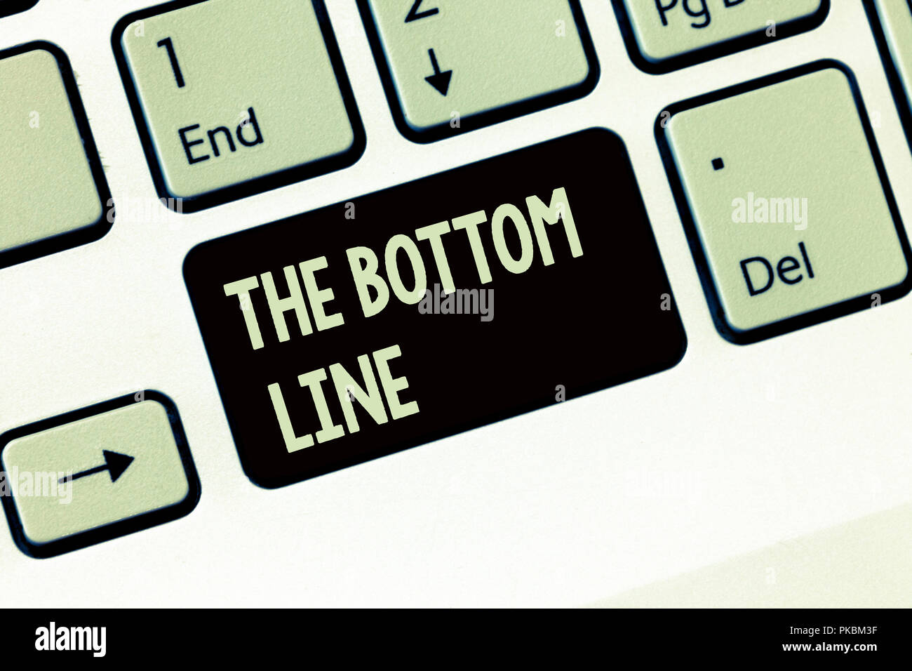 Handwriting Text Writing The Bottom Line Concept Meaning Asking Someone To Start Doing Good Performance Encourage Stock Photo Alamy