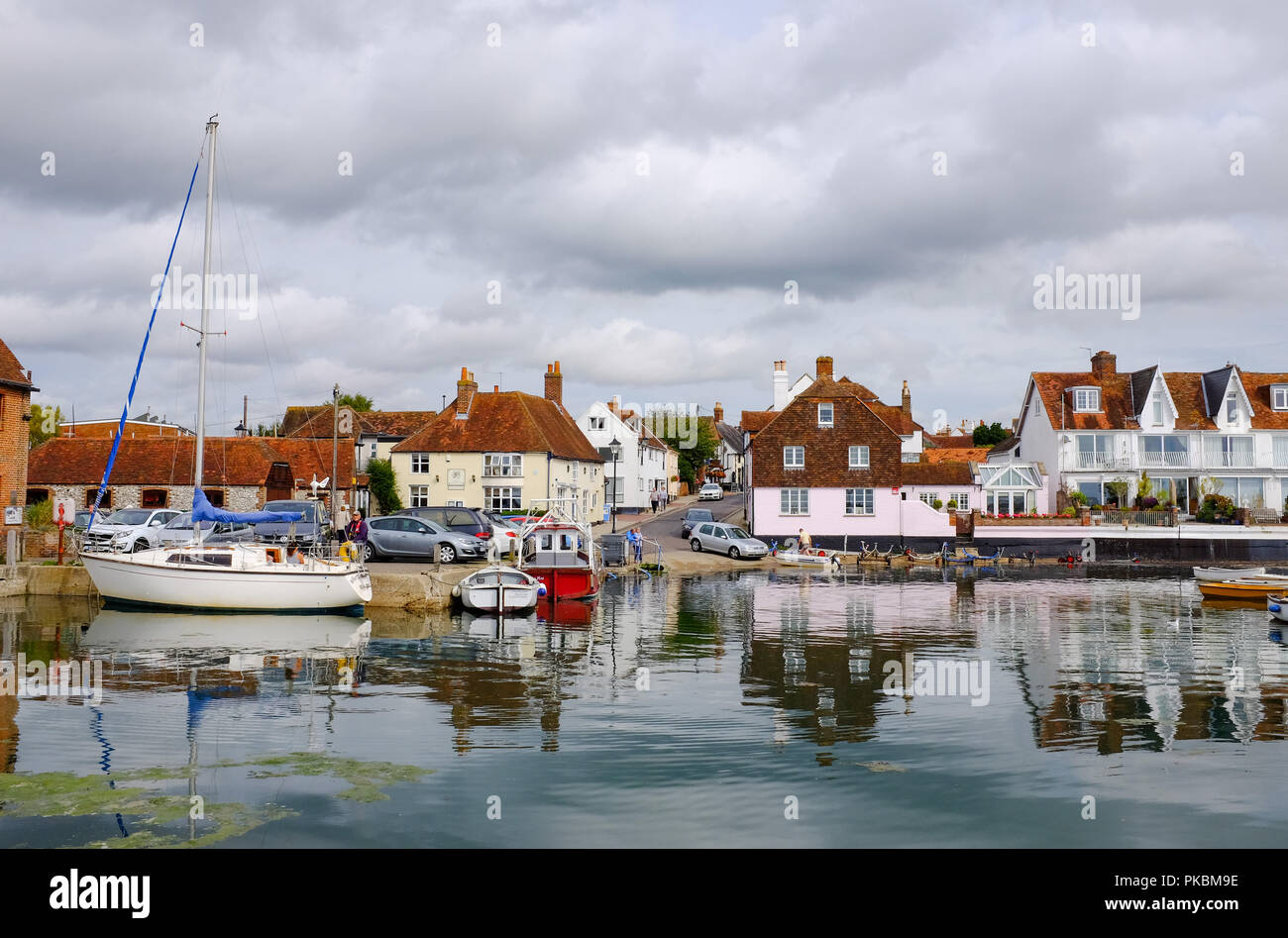 Emsworth Hampshire UK Waterside properties and launch ramp for boats
