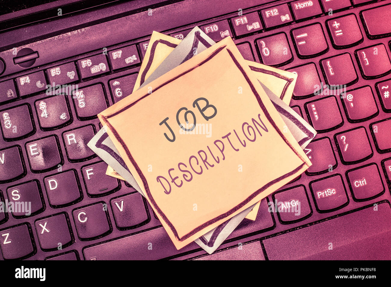 Text sign showing Job Description. Conceptual photo A document that ...