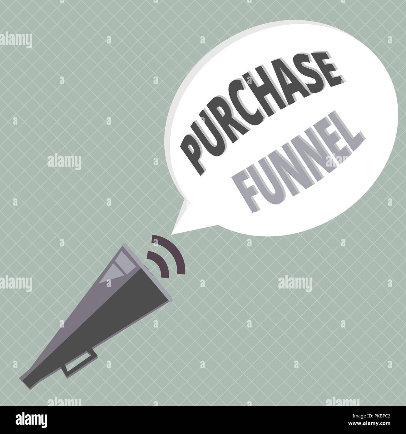Handwriting text writing Purchase Funnel. Concept meaning consumer