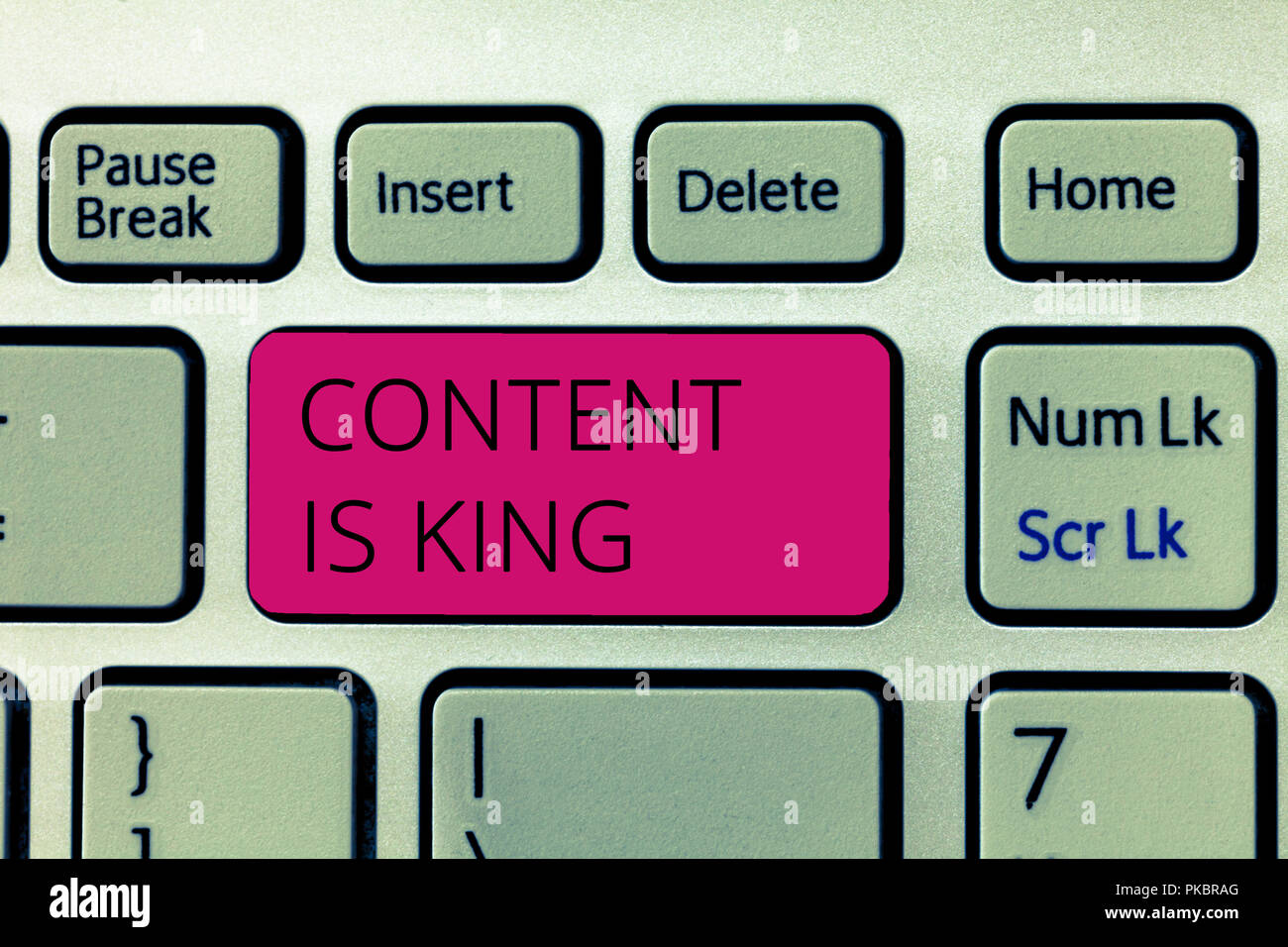 Word writing text Content Is King. Business concept for Content is the heart of today s marketing strategies. Stock Photo