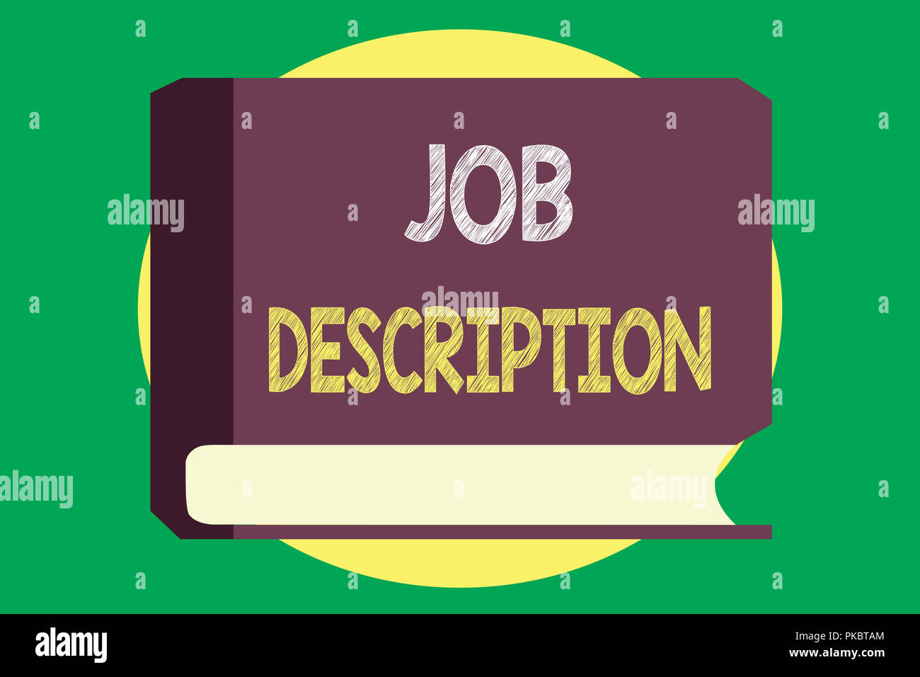 Handwriting text writing Job Description. Concept meaning A document