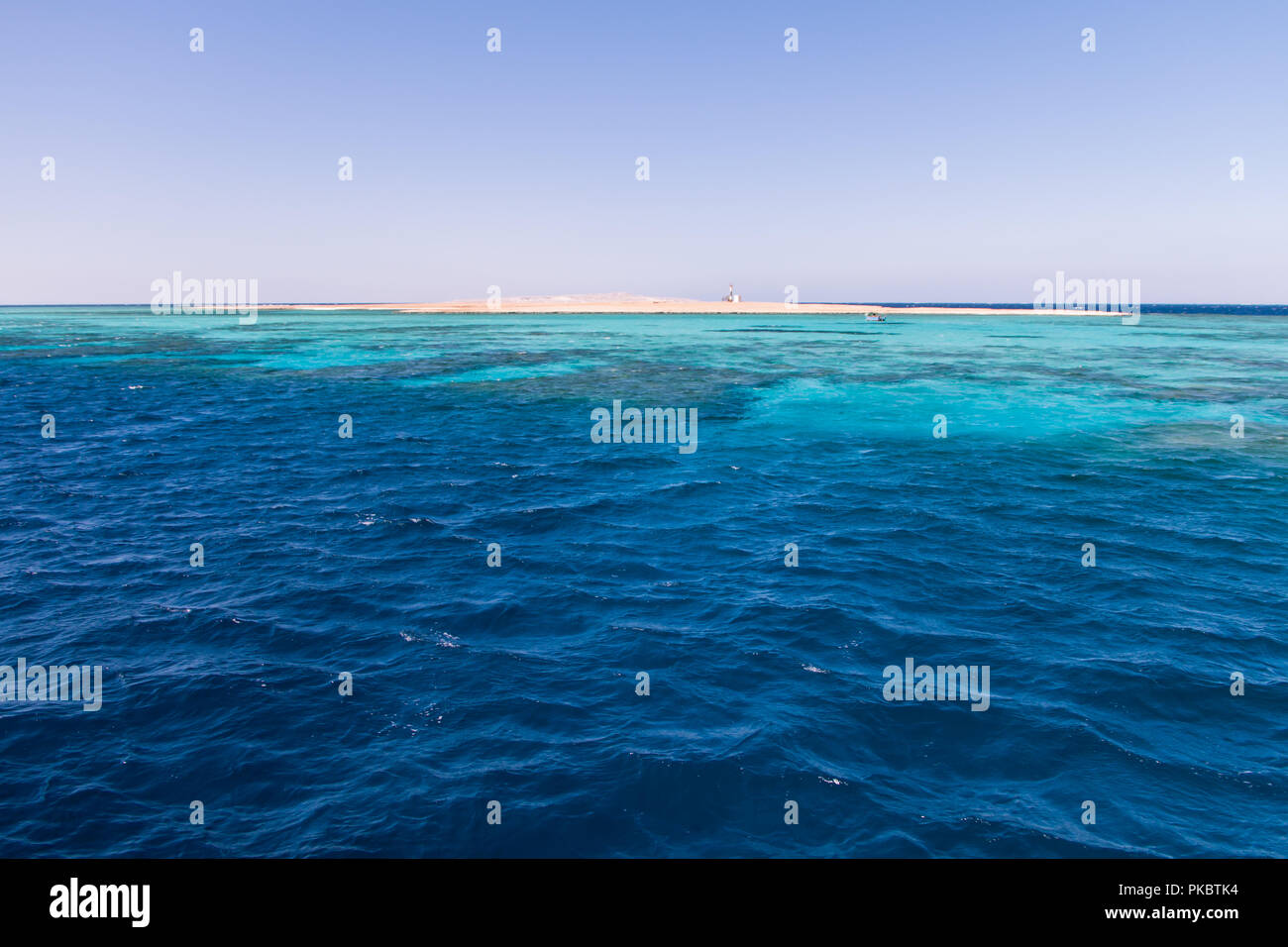 Turquoise Blue Water in Egyptian Red Sea Reefs Stock Photo