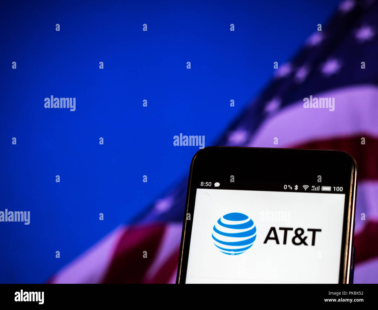 AT&T logo seen displayed on smart phone Stock Photo - Alamy