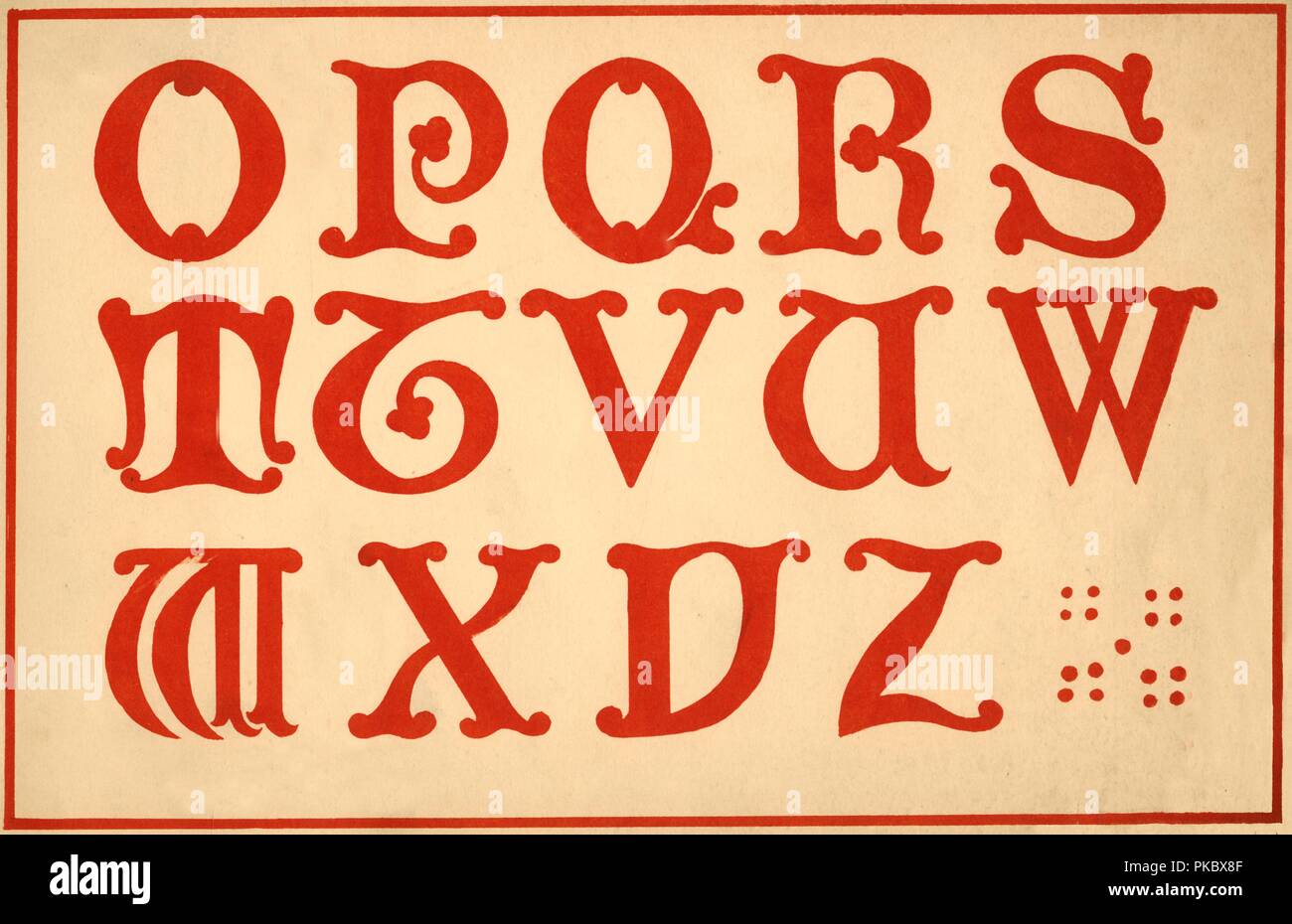 Alphabet, letters O-Z, upper case. Artist: Unknown Stock